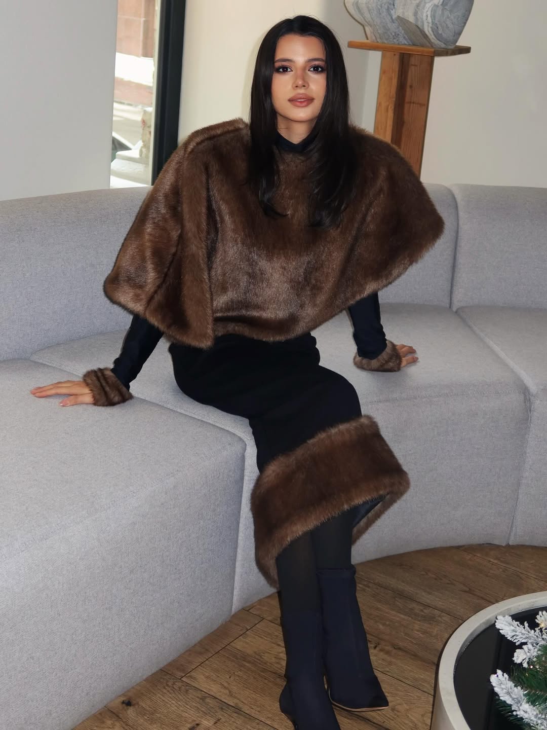 Образ, що виглядає на мільйон: як Софія Шамія носить екохутро цієї зими