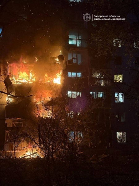 Russia hits Zaporizhzhia second time: Fire rages in high-rise, injuries reported