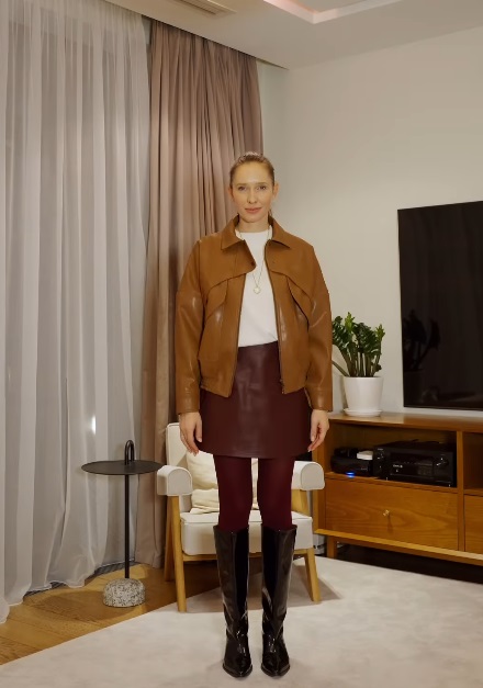 Кожаные вещи - хит весны 2025: как их носит Катя Осадчая