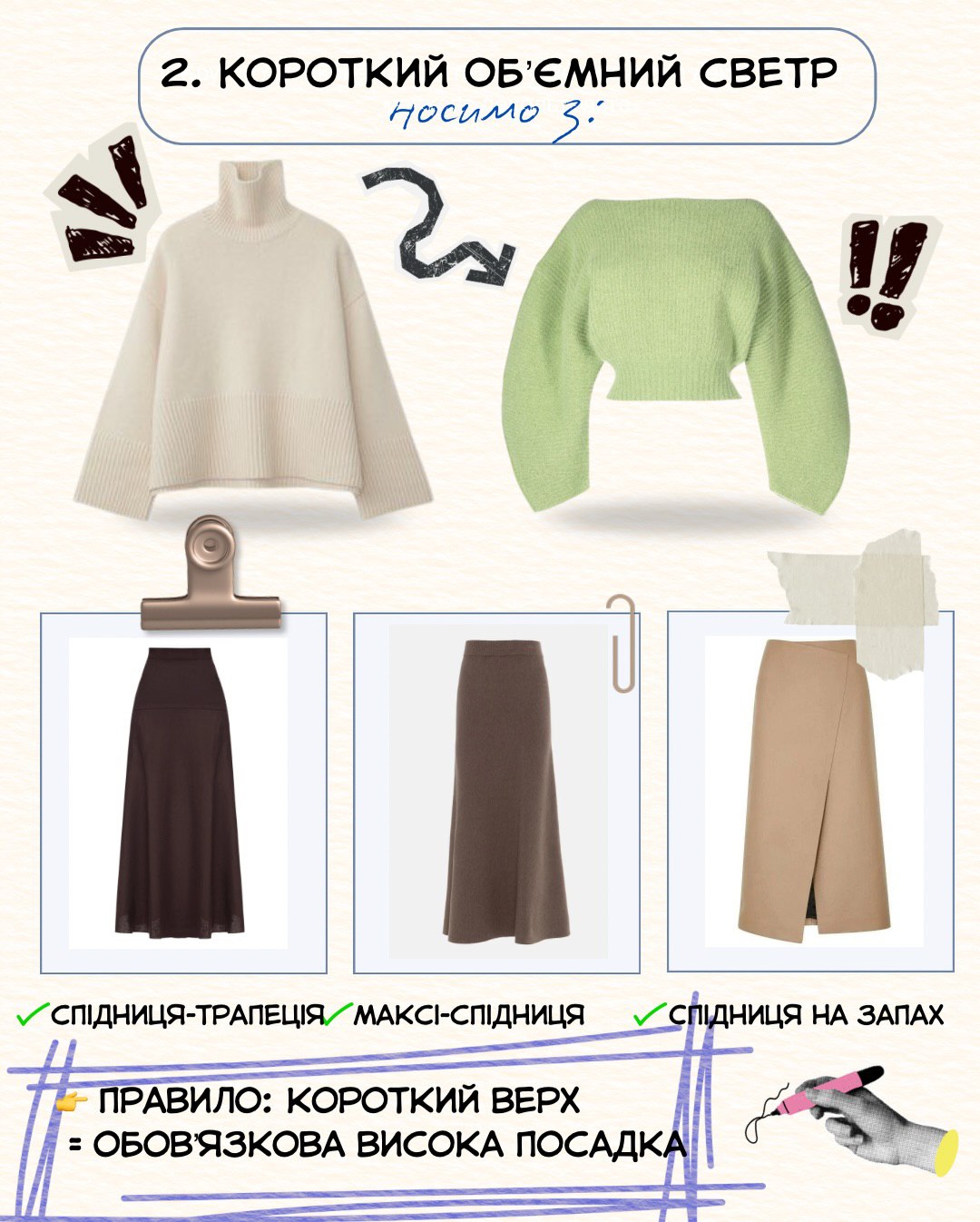 Как правильно носить свитер с юбкой в 2026 году: простые правила