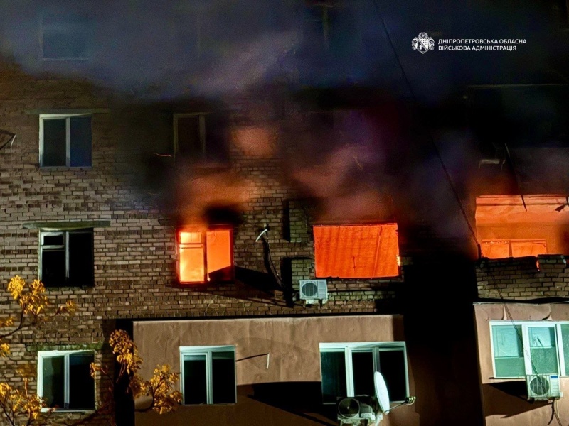 Dnipro under Russian  attack as fires break out and apartments burn in high-rise
