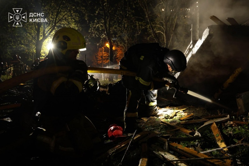 Russian attack on Kyiv hits homes, ignites warehouses and leaves people dead