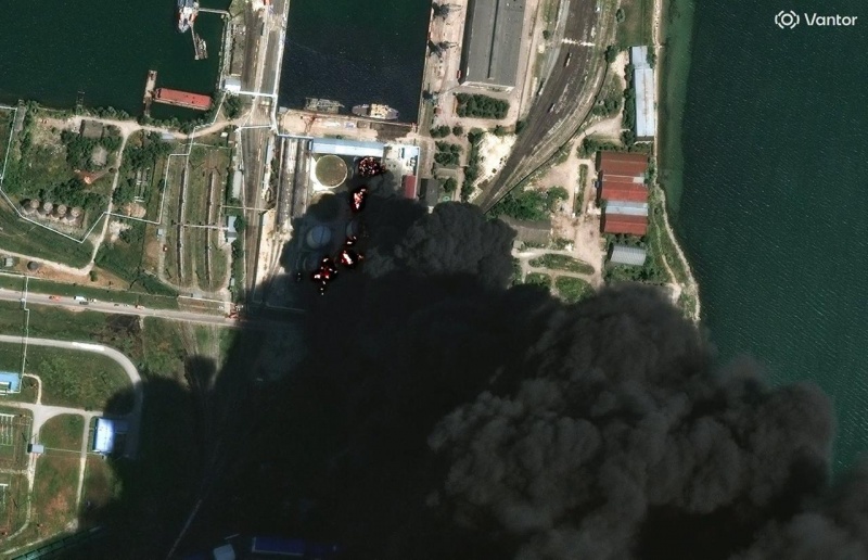 Destroyed bridges and burning oil depots: New photos reveal scale of damage after strikes on Crimea