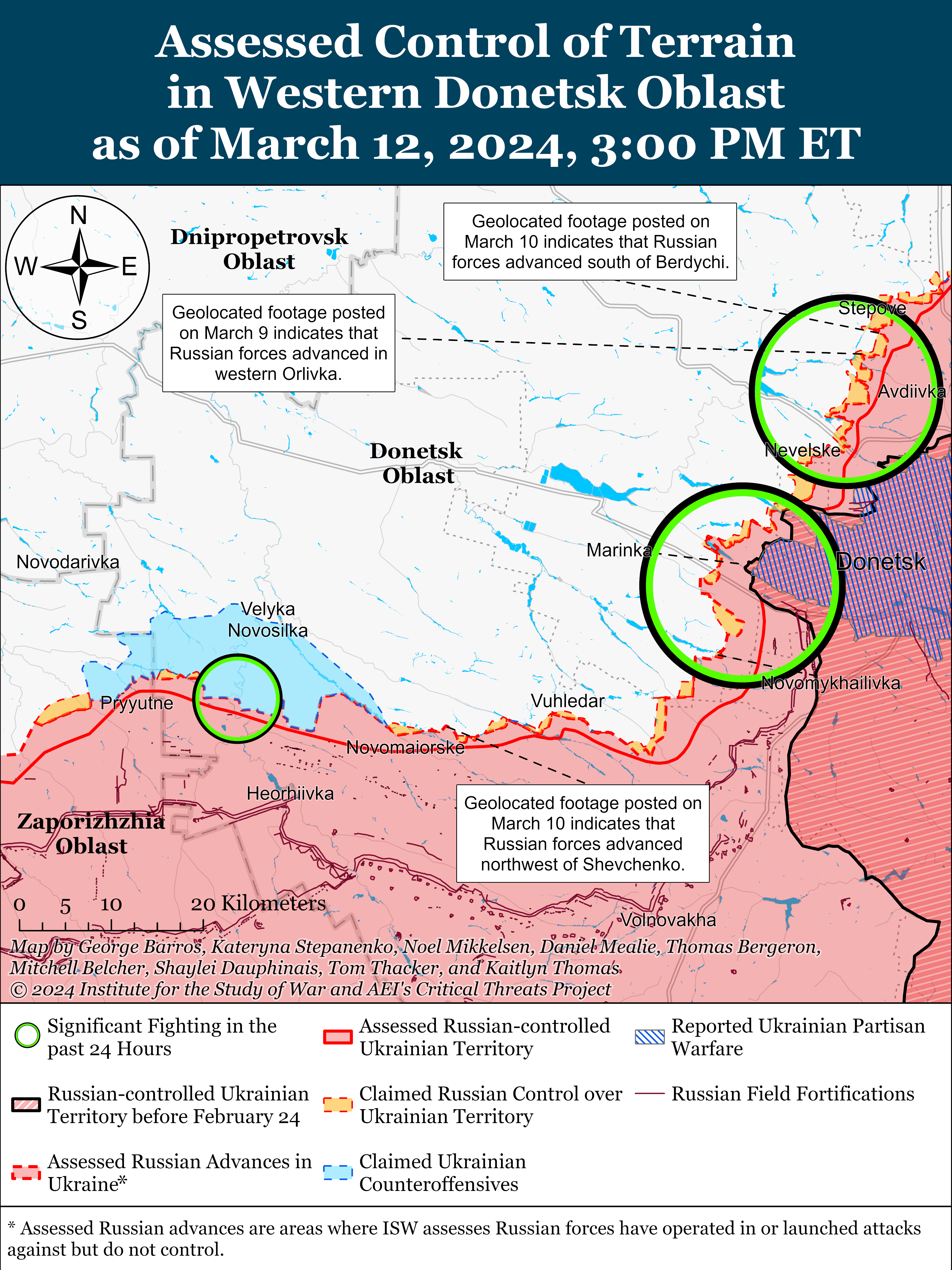 ВСУ удерживают наступление врага возле Бахмута: карты ISW