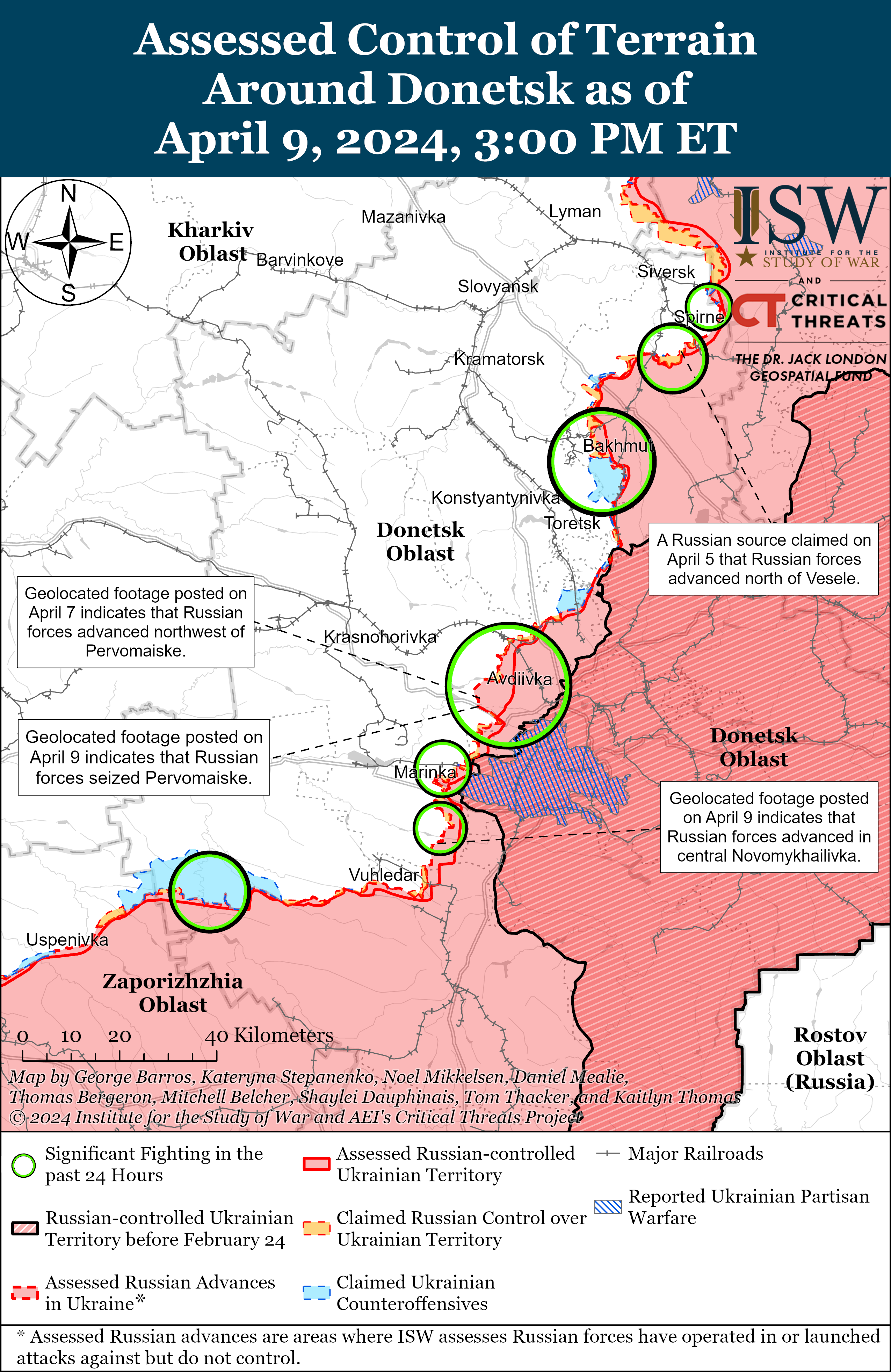 Войска РФ теряют позиции западнее Кременной из-за контратак ВСУ: карты ISW