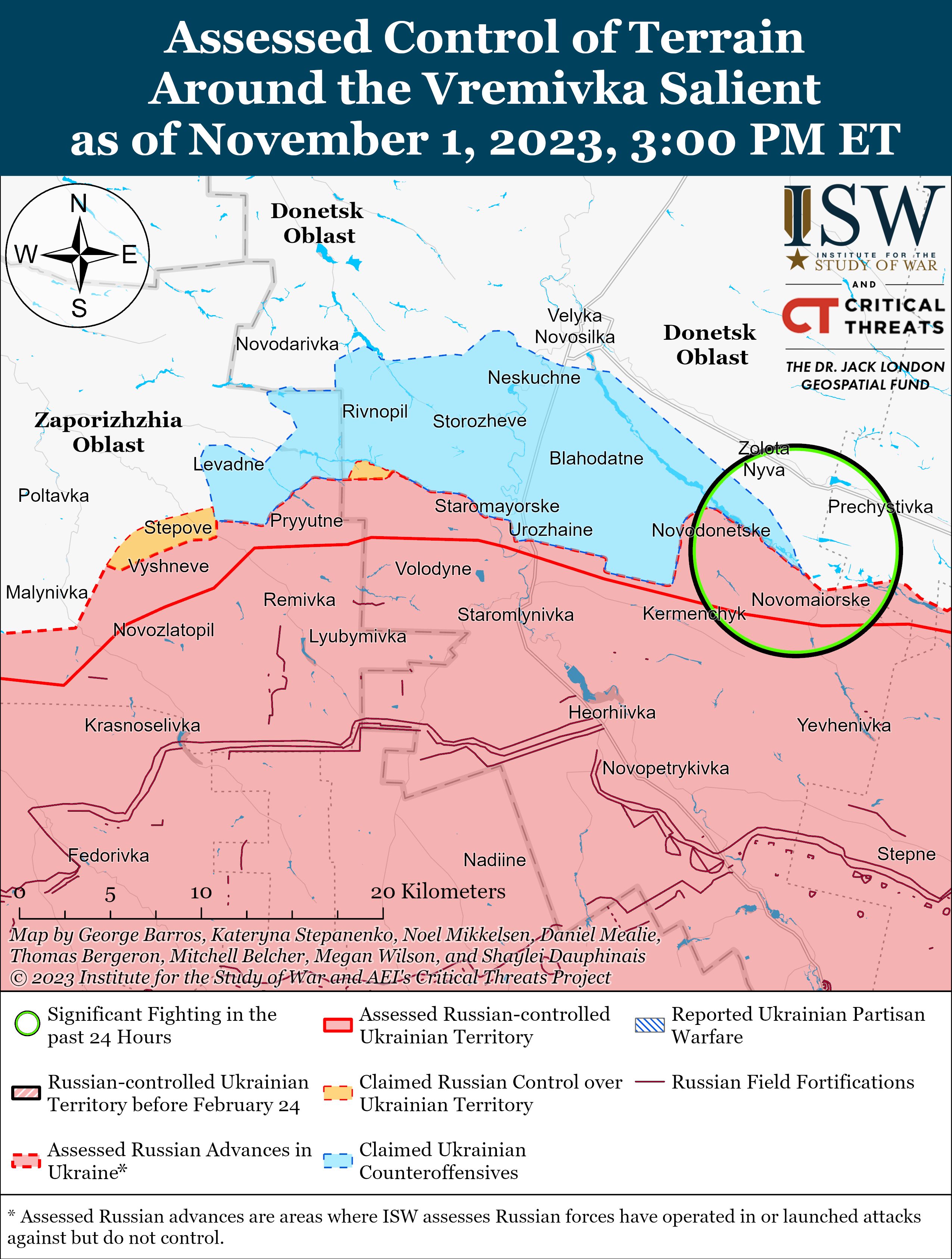 ВСУ проводят атаки на левом берегу Херсонской области: карты боев ISW