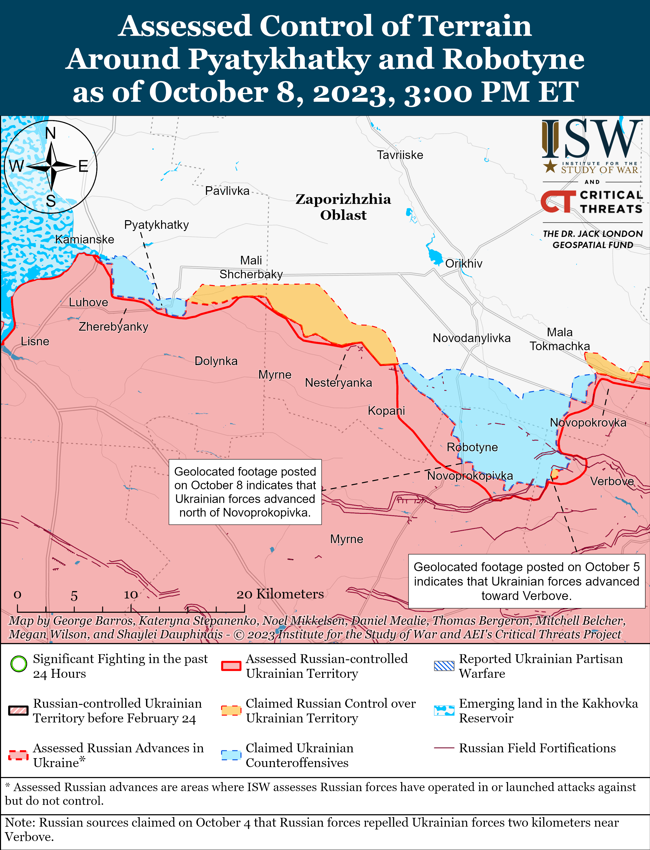 Контрнаступление ВСУ вблизи Бахмута и продвижение в западной части Запорожской области: карты ISW