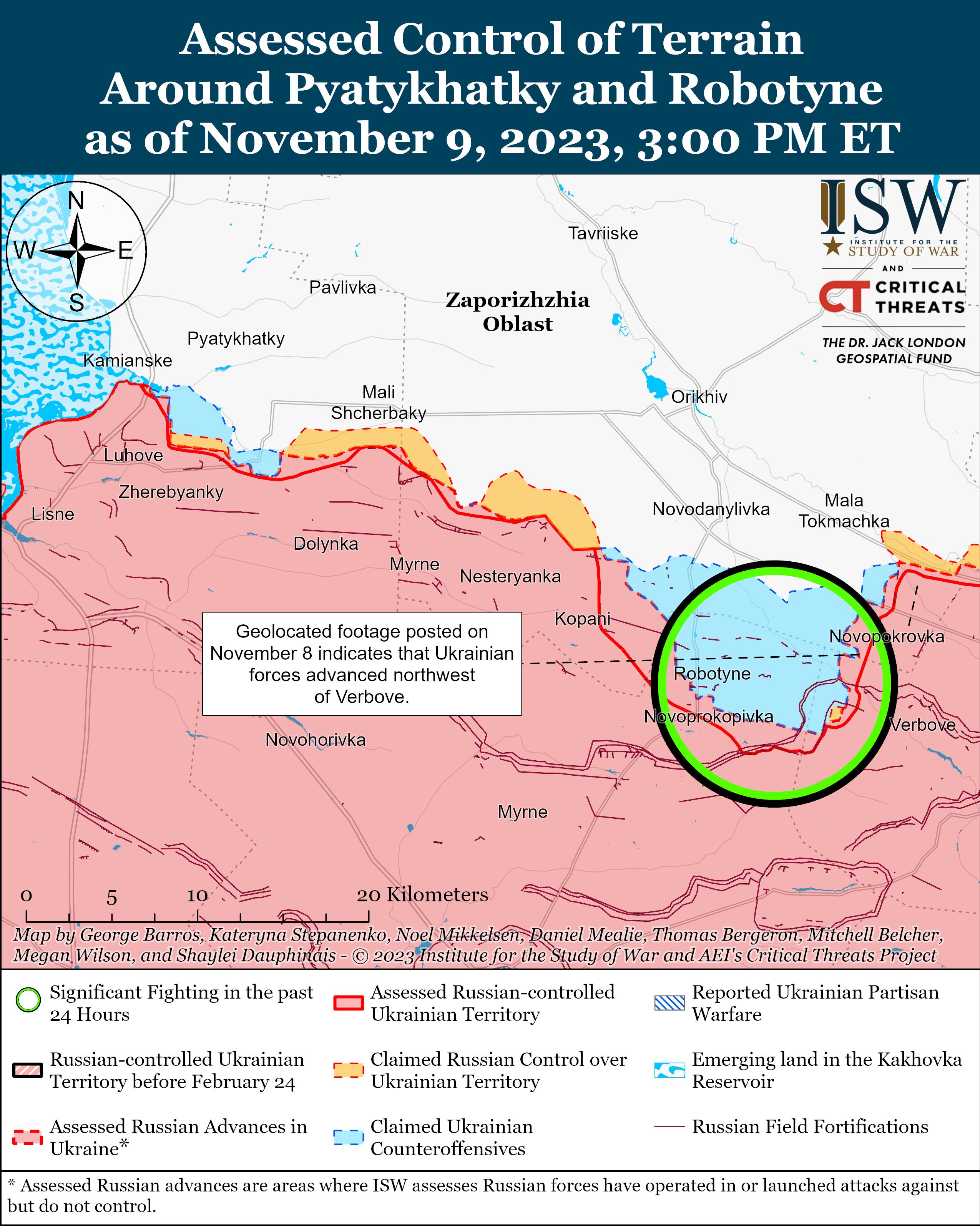 Украинские войска продолжают наступательные операции на Мелитопольском направлении:карты ISW