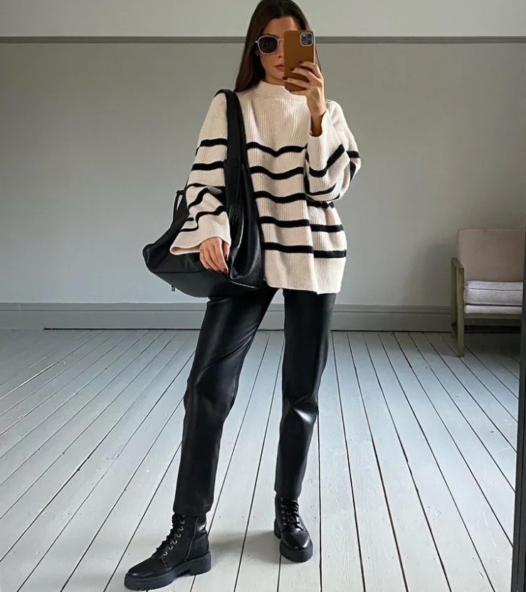 З яким взуттям носити шкіряні штани: моделі та образи на осінь 2024