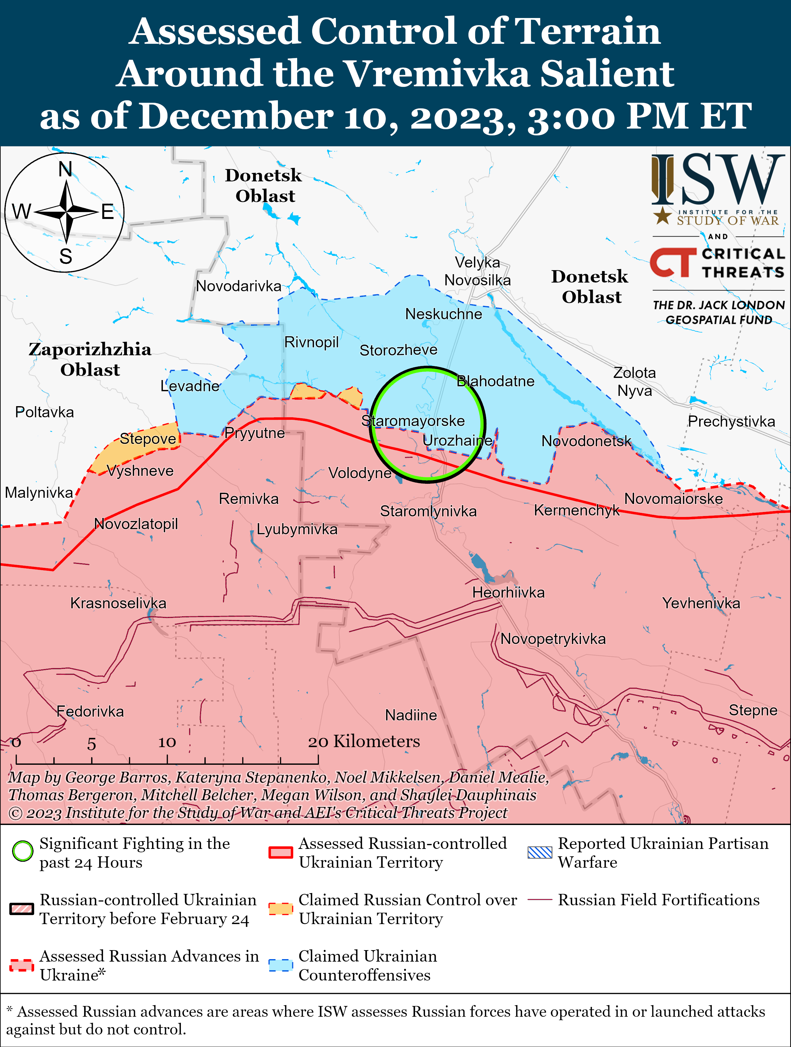 ЗСУ контролюють та зберігають позиції на лівому березі Дніпра: карти ISW