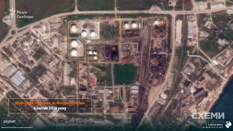 Satellite images reveal fire at Feodosia oil depot with new tanks ablaze
