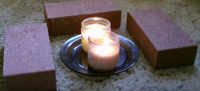 Простая печка собственными руками: из свечей, кирпичей и цветочных горшков