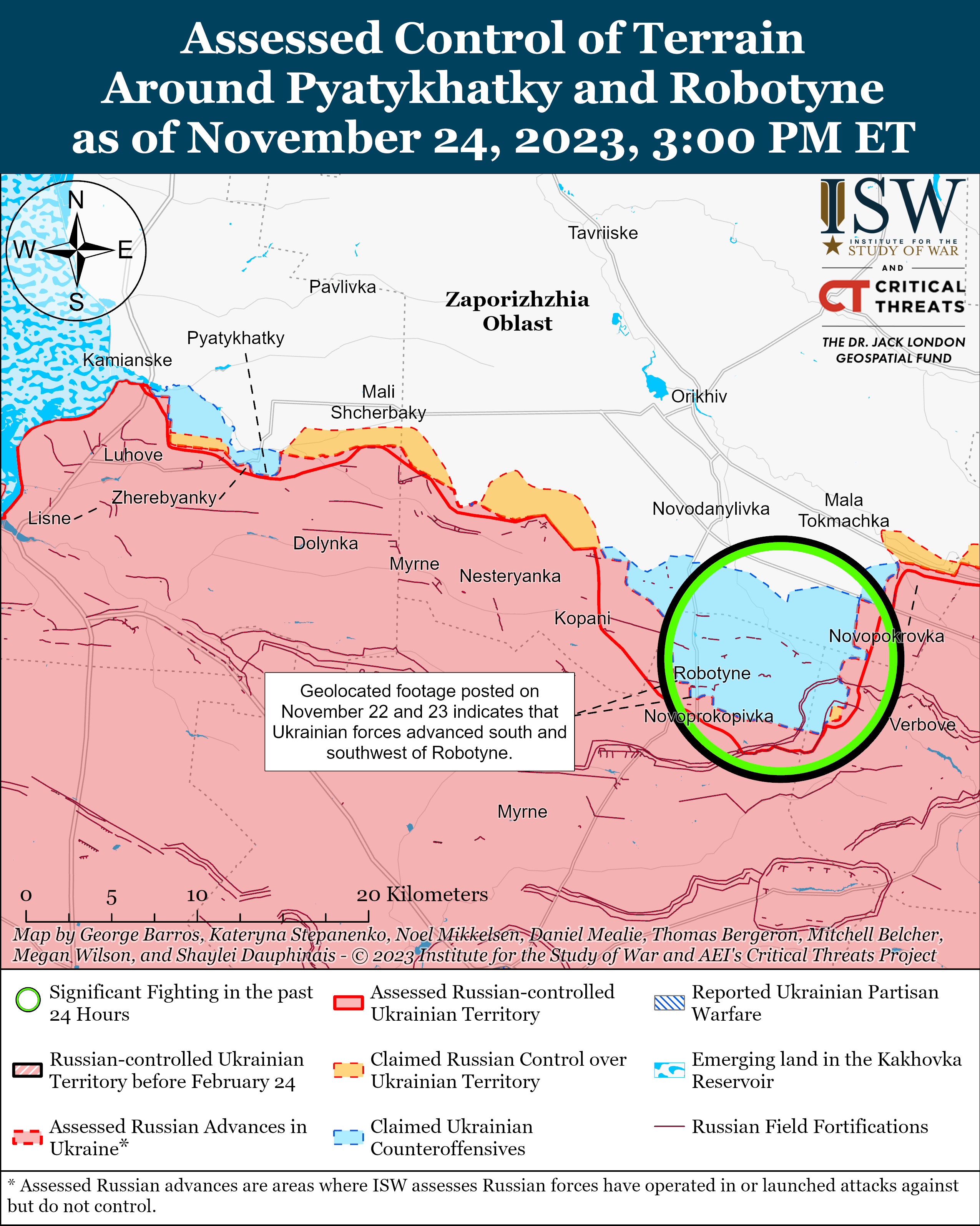 ВСУ проводят контрнаступление в западной части Запорожской области: карты ISW