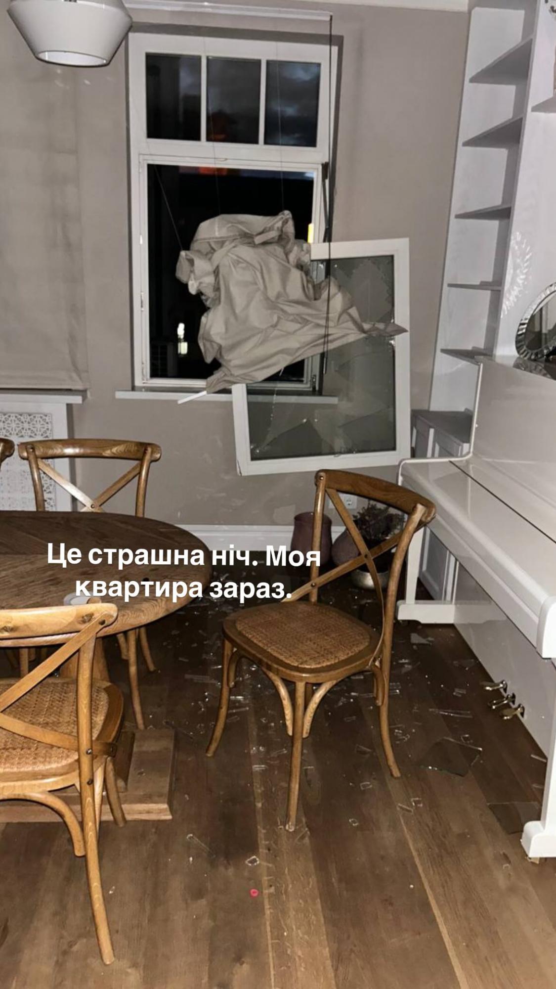 Лише повернулася до Києва: Фреймут показала пошкоджену квартиру після удару РФ (фото)