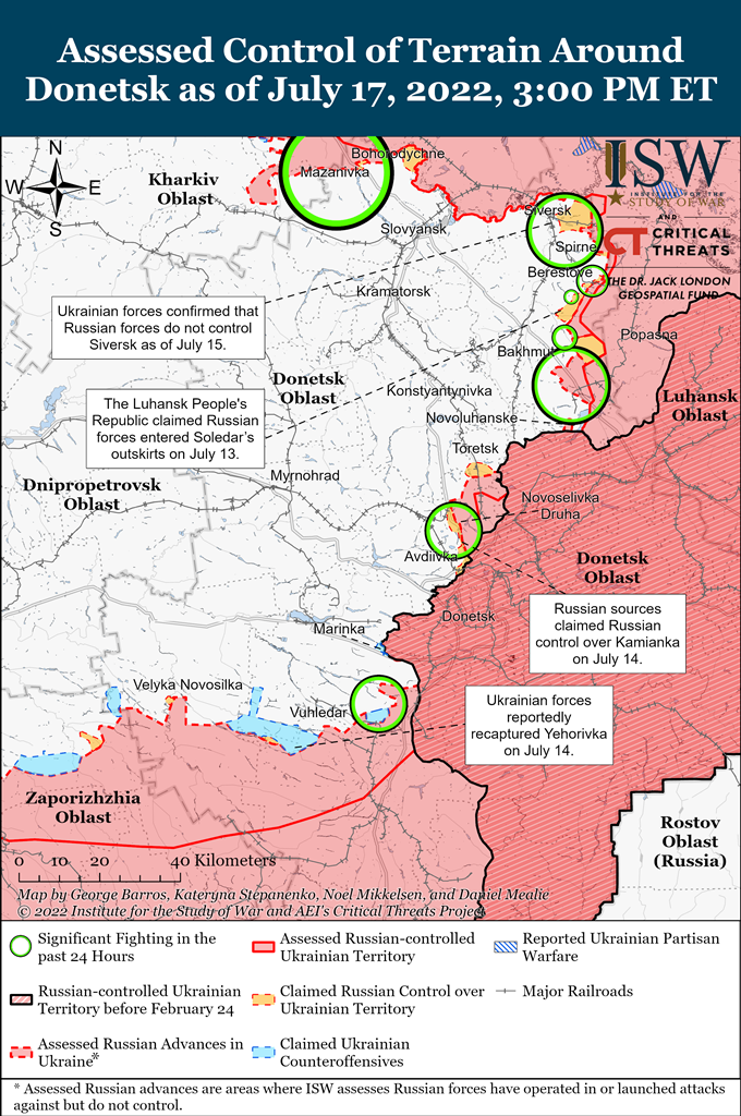 Російська армія не має територіальних успіхів і затягує війну в Україні, - ISW