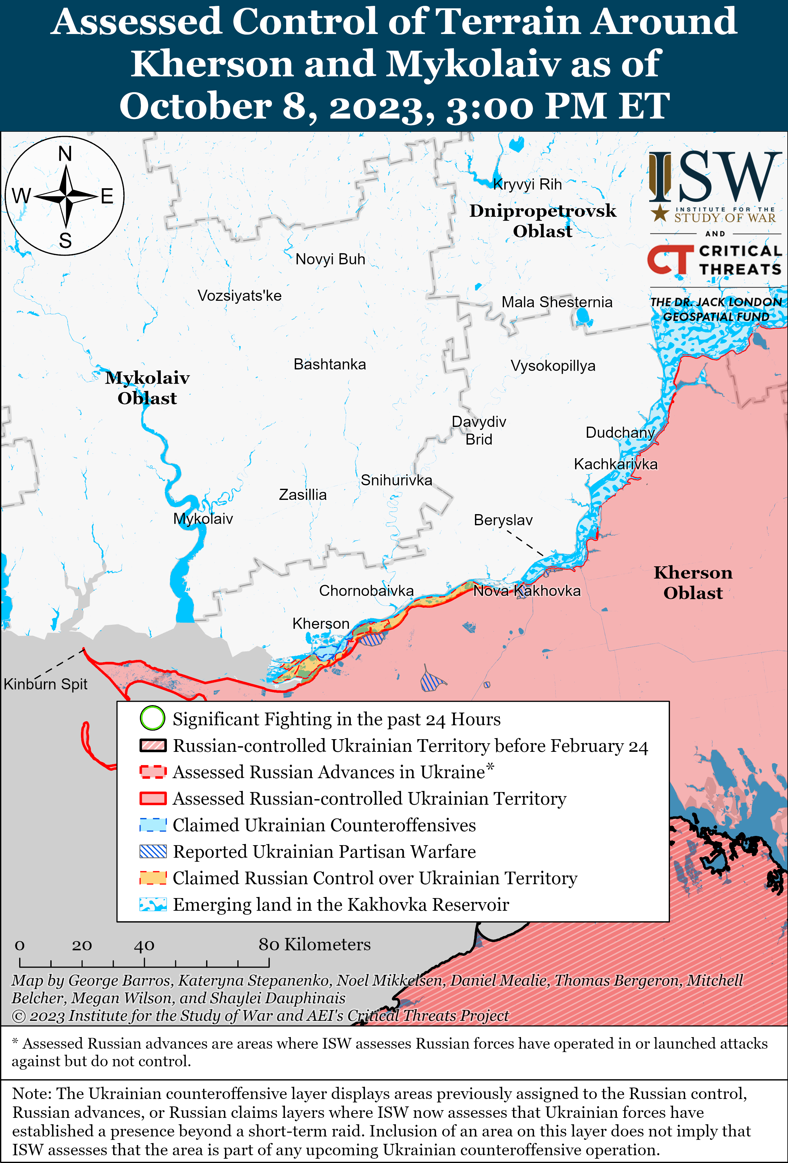 Контрнаступление ВСУ вблизи Бахмута и продвижение в западной части Запорожской области: карты ISW