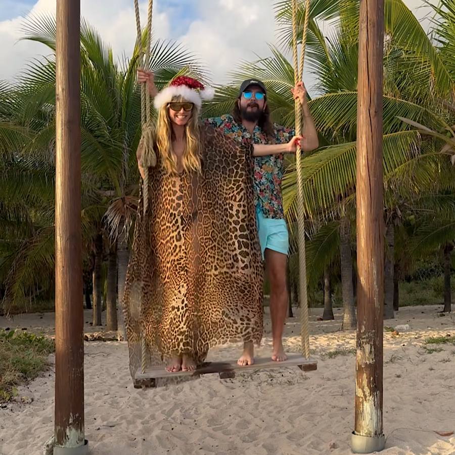 Heidi Klum shone in sparkling Christmas outfits during celebration - Photos