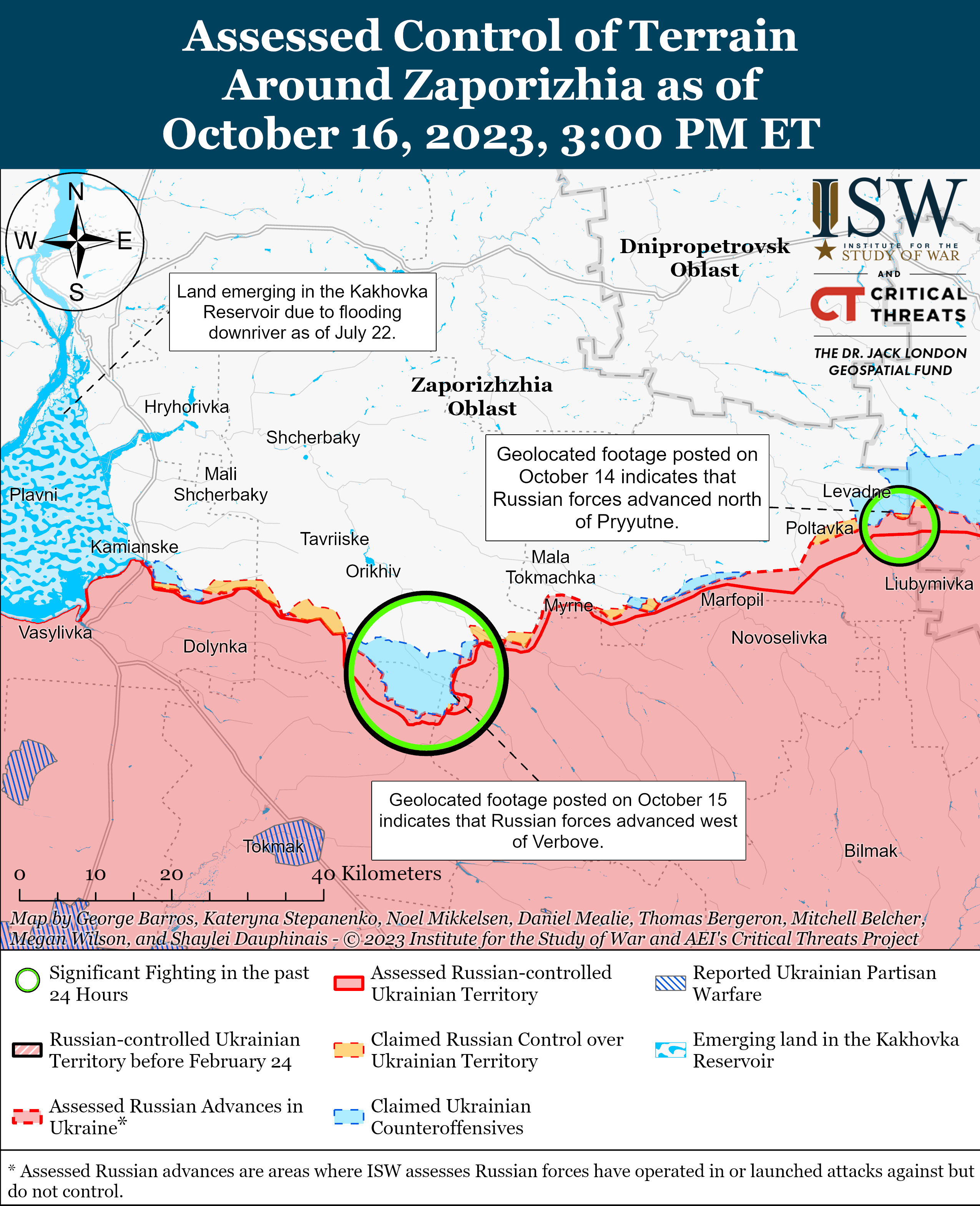 ВСУ продолжили наступательные операции в направлении Мелитополя: карты ISW