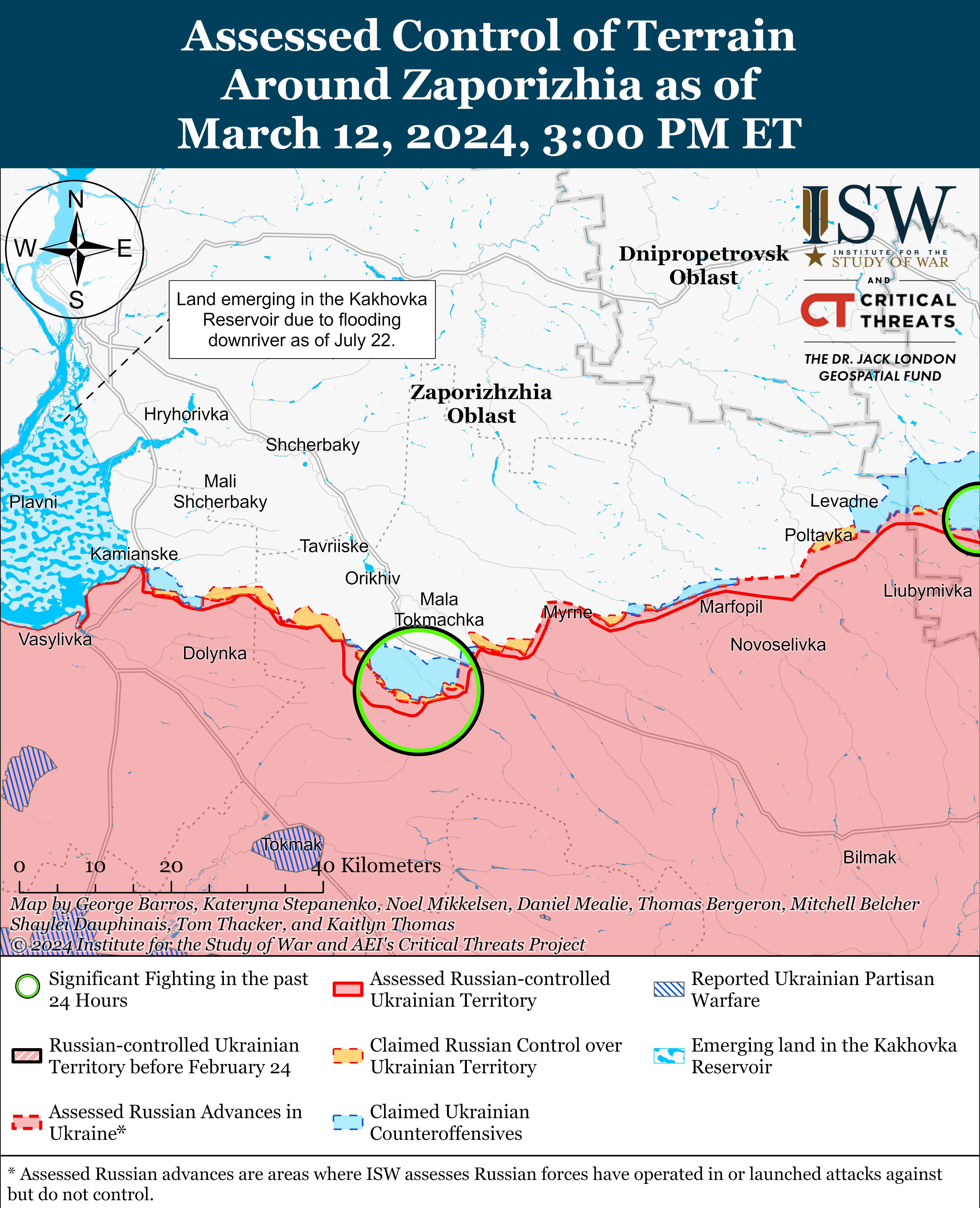ВСУ удерживают наступление врага возле Бахмута: карты ISW