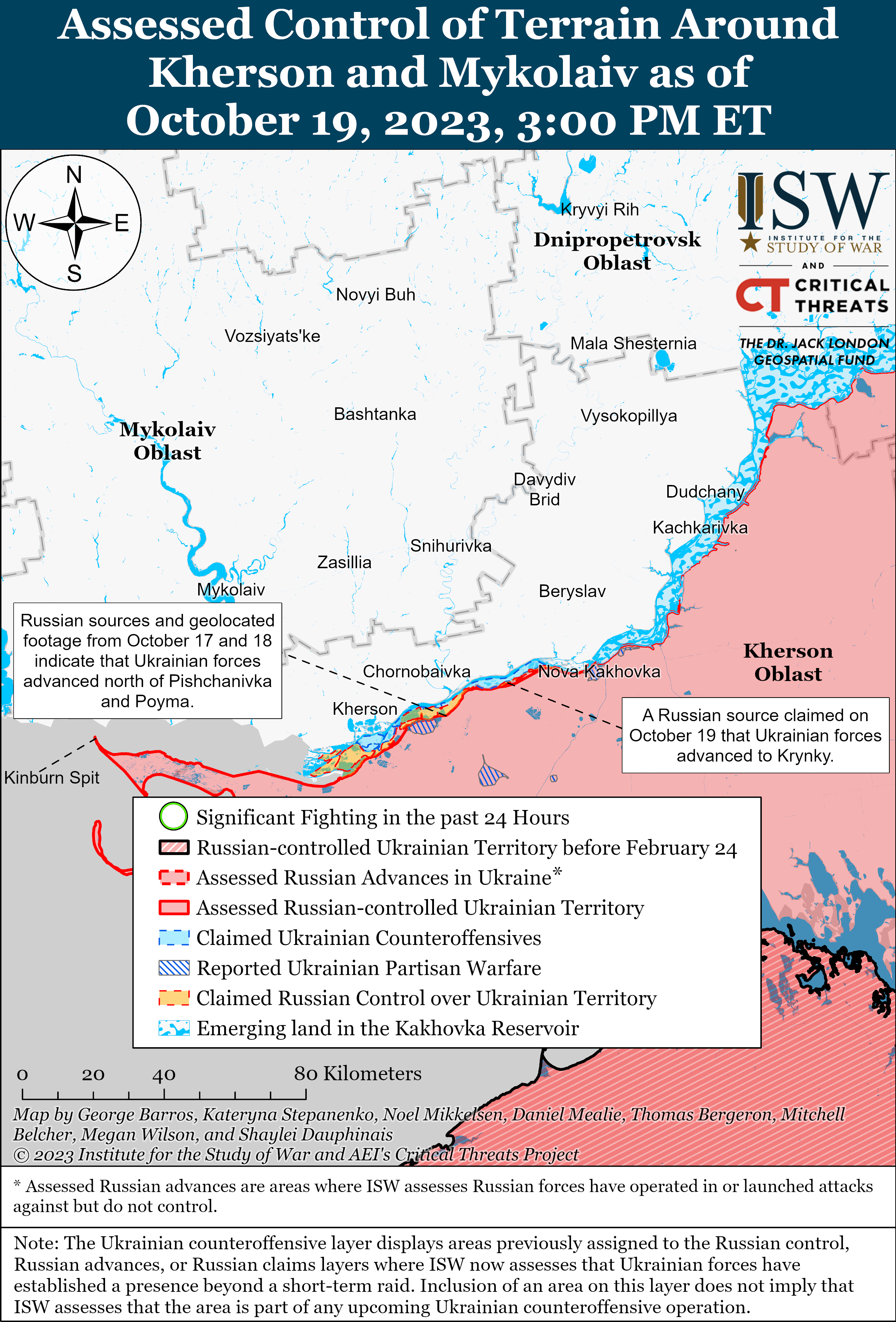 ЗСУ проводять масштабніші операції на лівому березі Херсонської області: карти ISW