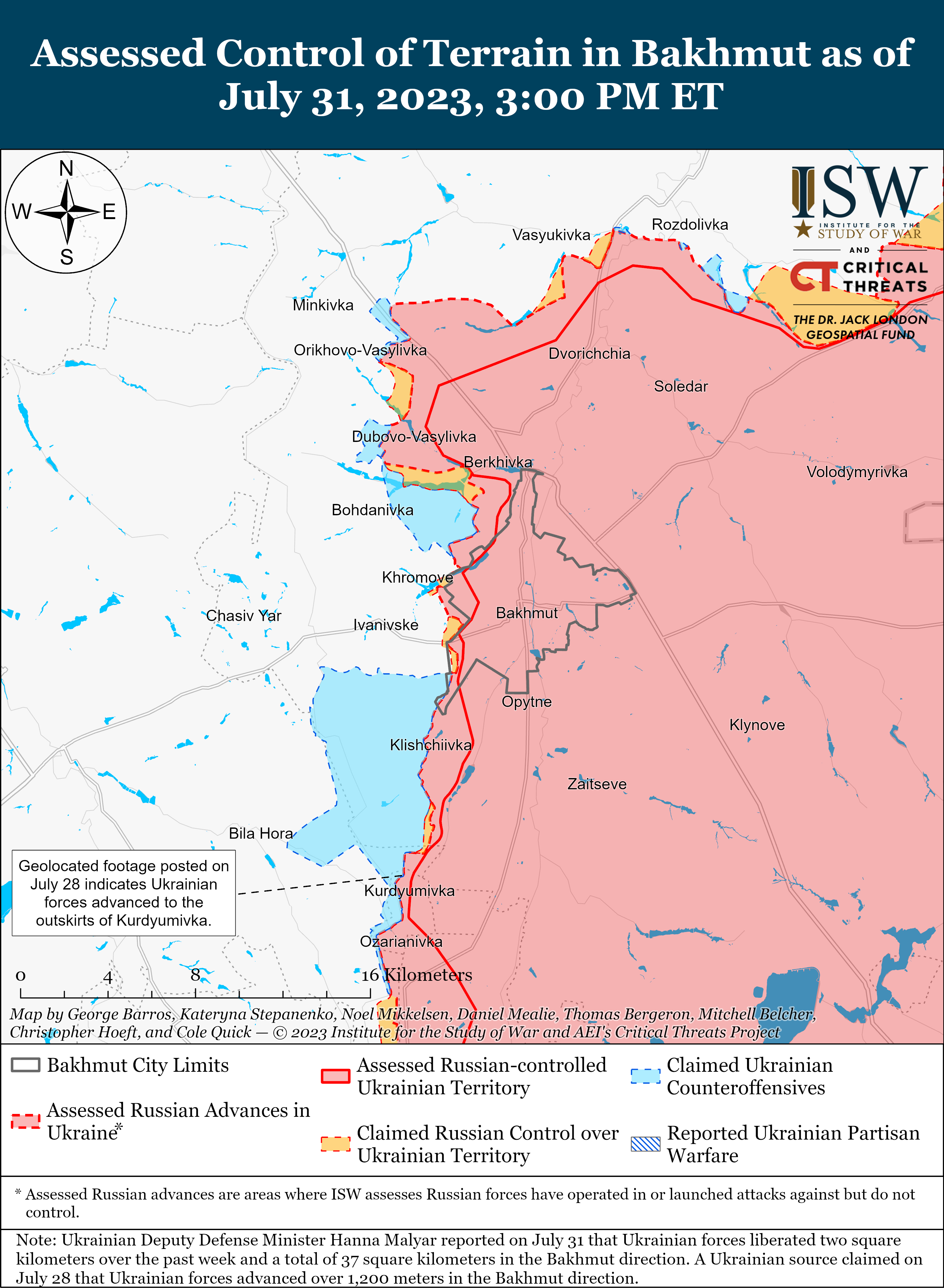 ВСУ добились успехов во время контрнаступления на юге: карты боев ISW