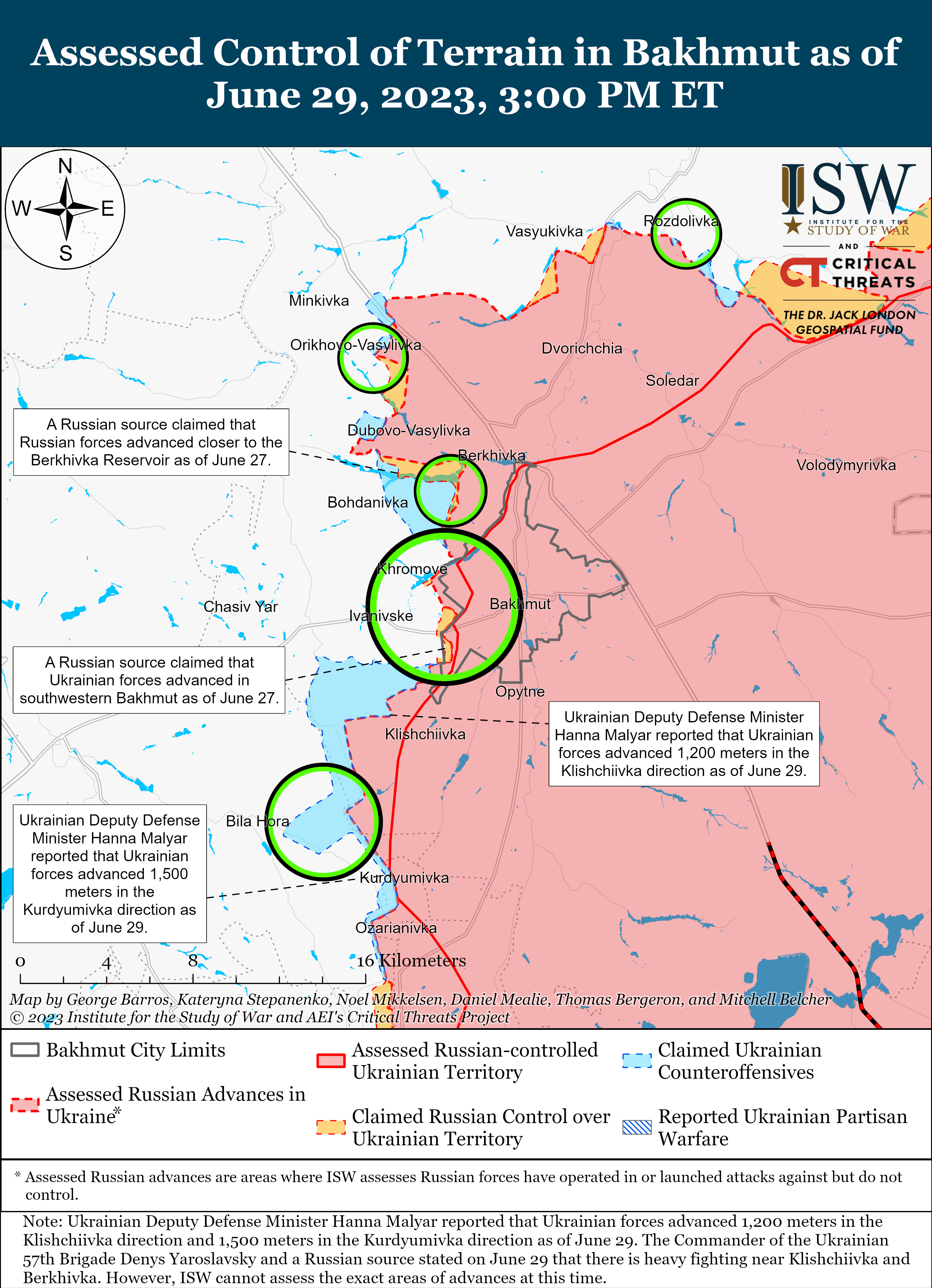 ВСУ захватили стратегическую инициативу на Бахмутском направлении: карты боев ISW