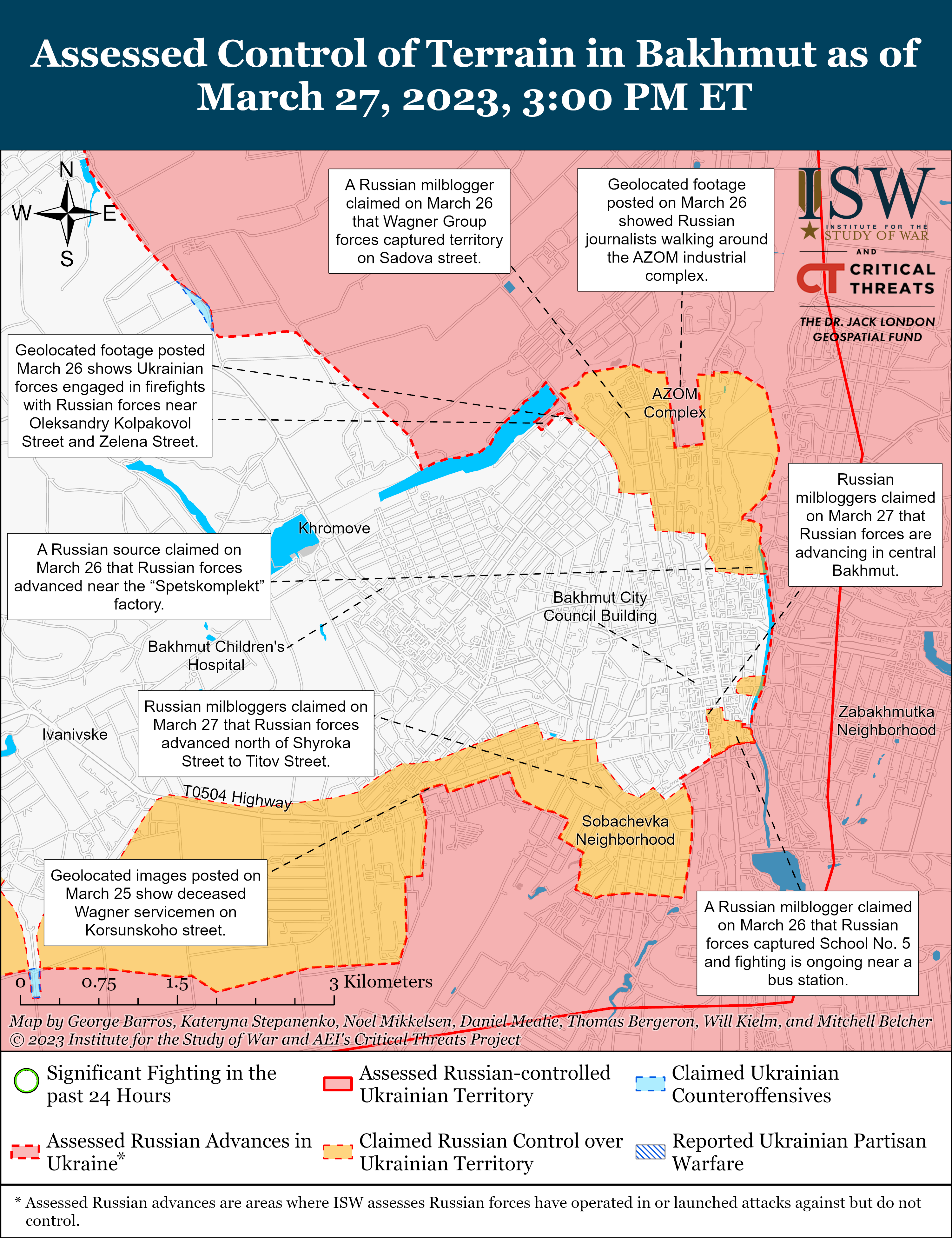 ЗСУ уразили базу окупантів у Мелітополі, війська РФ наступають у Бахмуті: карти боїв ISW