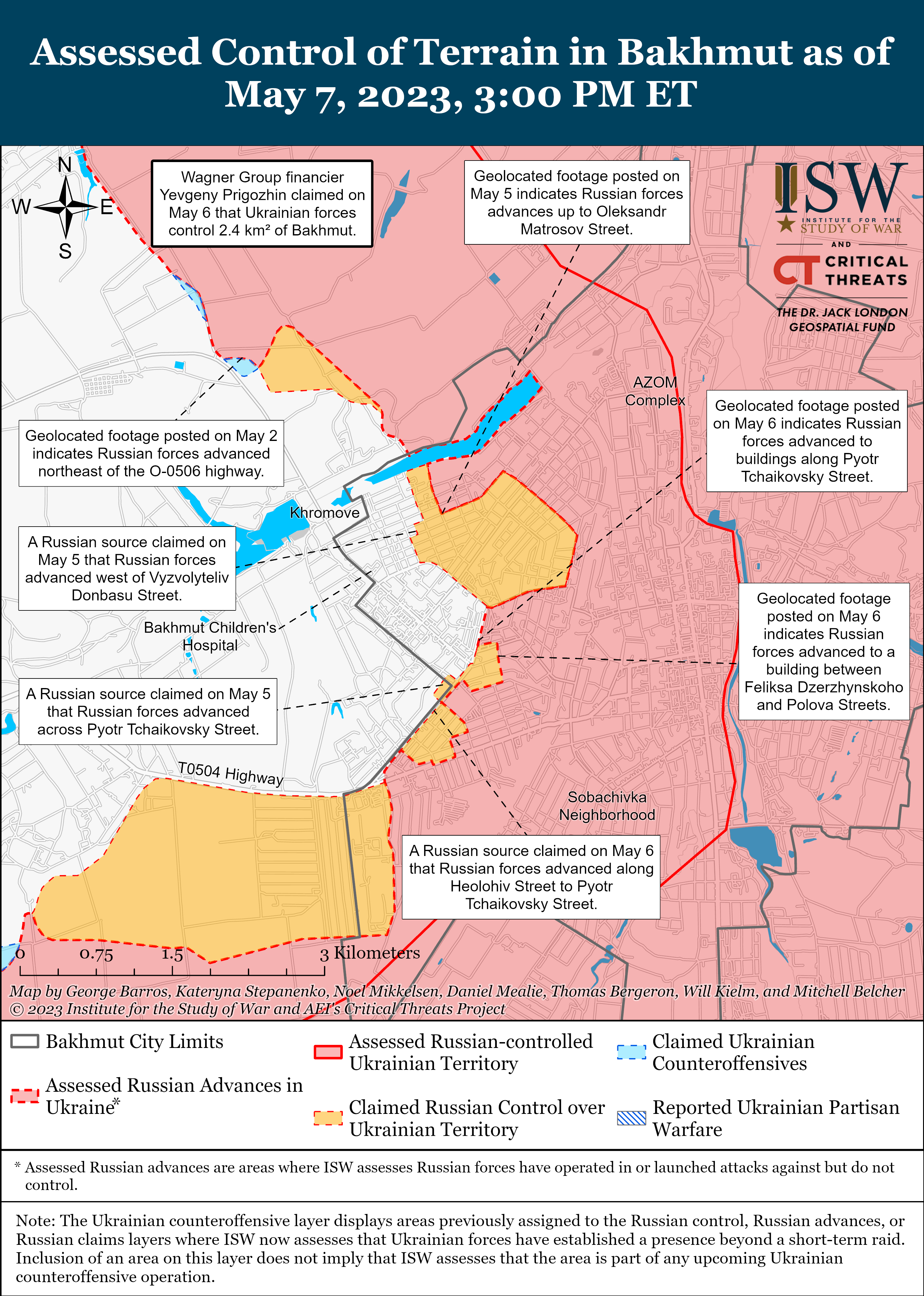 Россияне усилили артиллерийский огонь в Бахмуте: карты боев от ISW