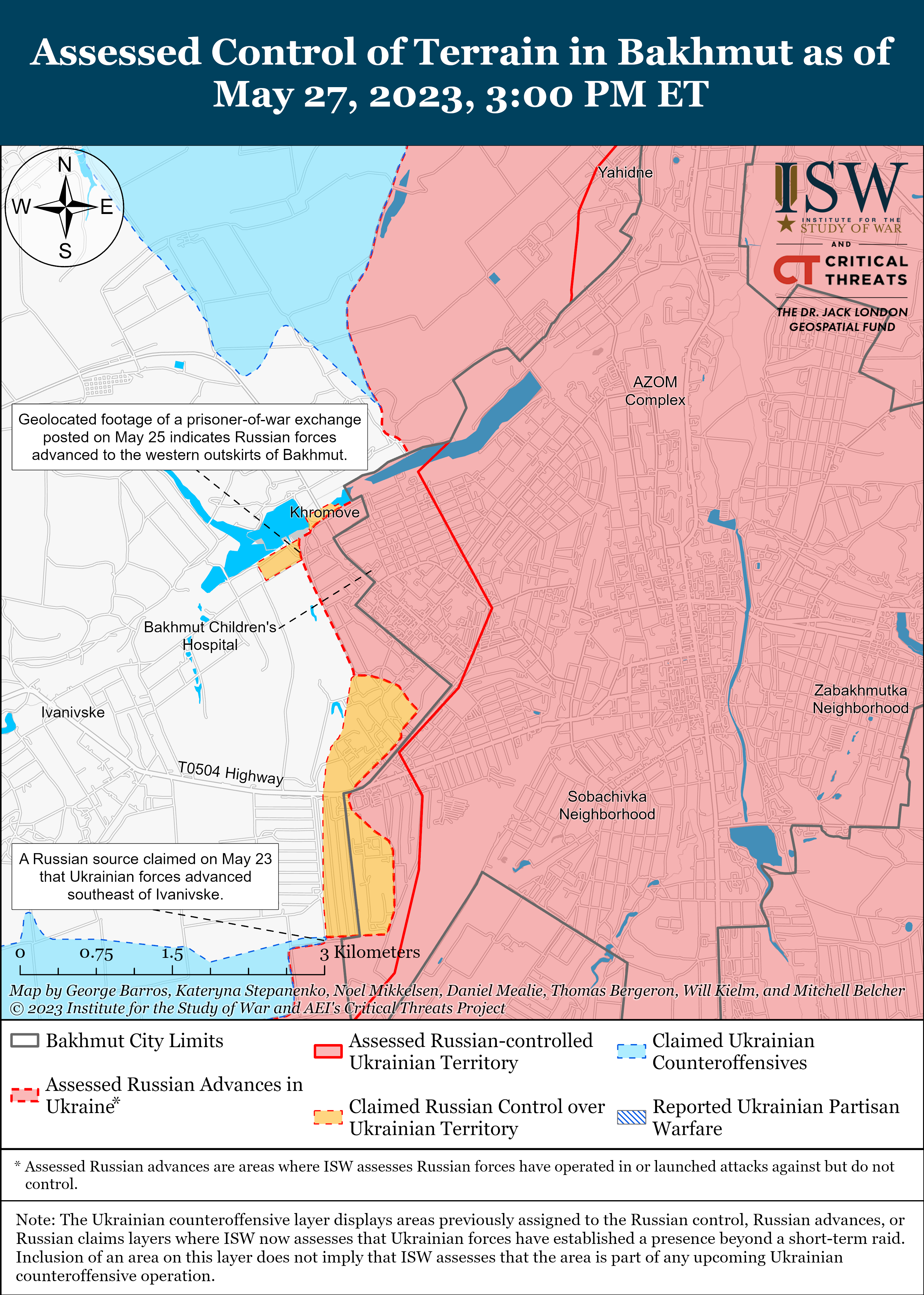 Россияне усиливают фланги Бахмута десантниками: карты боев от ISW