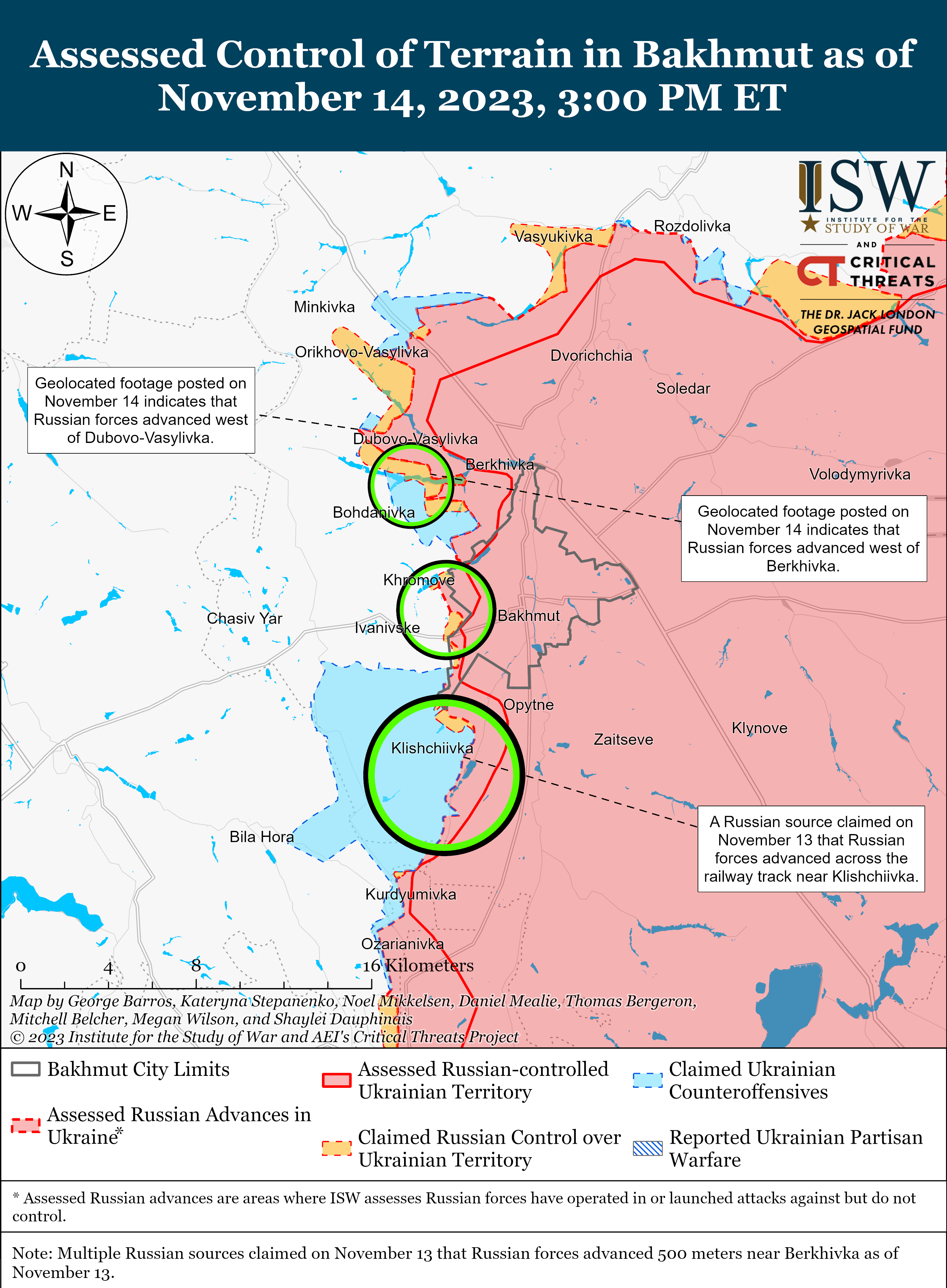 ВСУ продвинулись в районе Вербового и на левом берегу Херсонской области: карты боев ISW