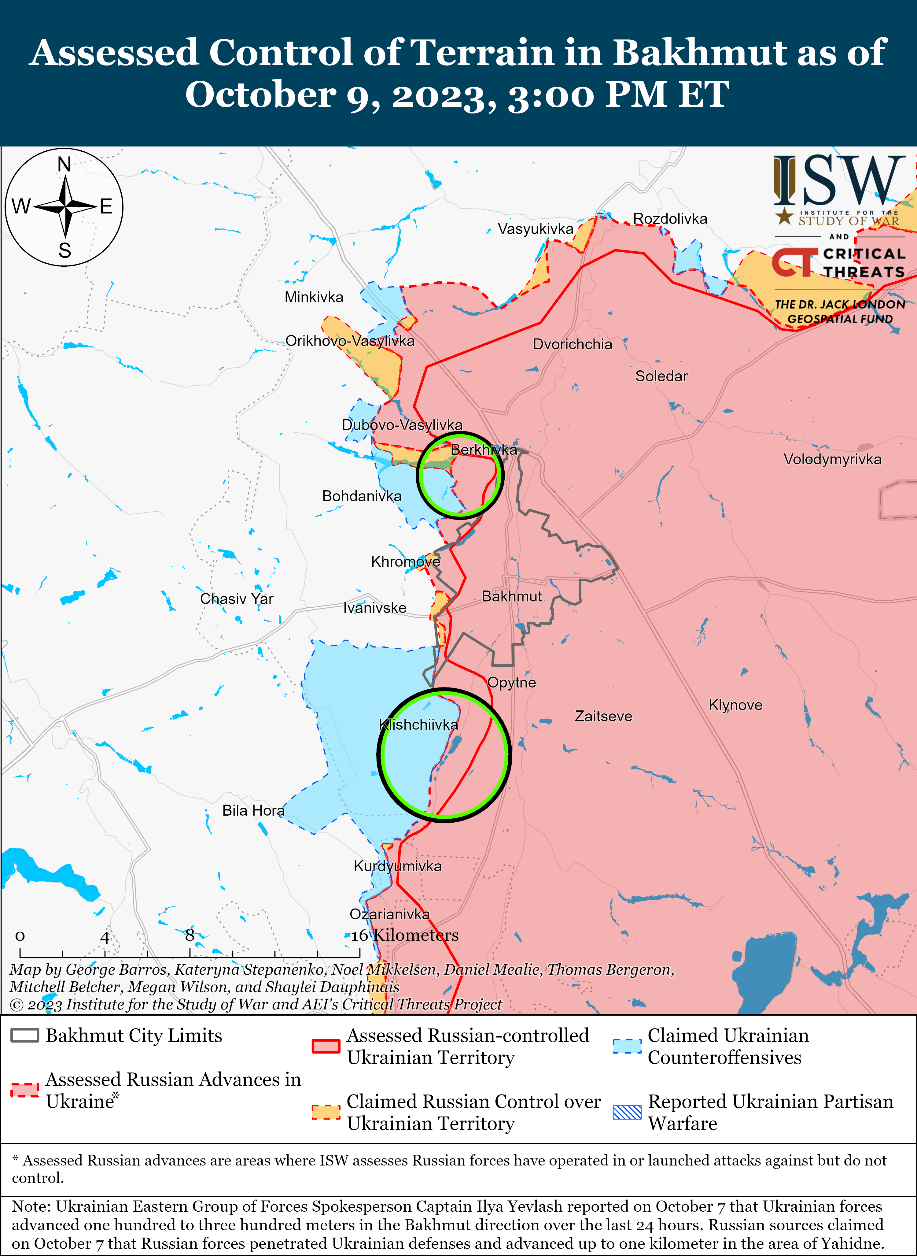 ЗСУ просунулися в районах Кліщіївки, Андріївки та Вербового: карти боїв ISW