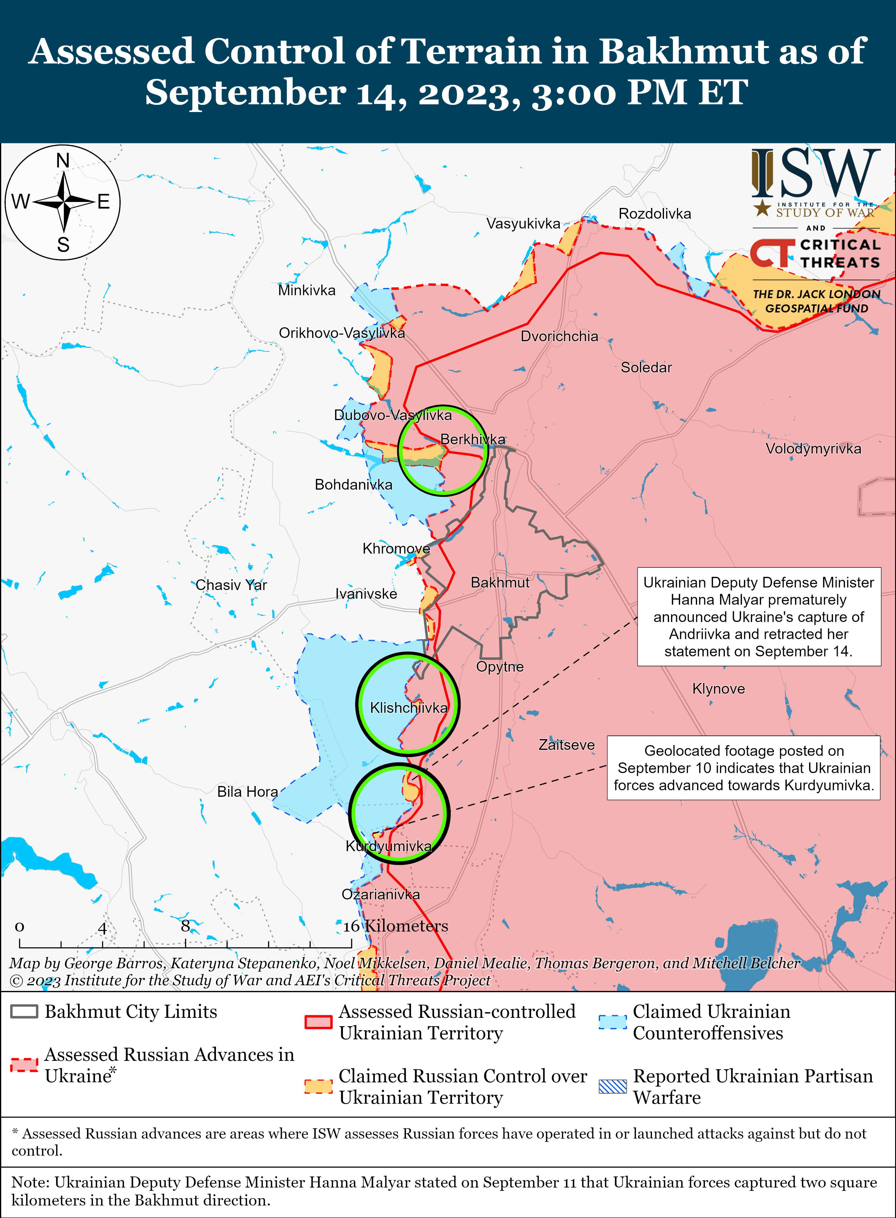 ВСУ провели штурмы на нескольких направлениях и продвинулись: карты боев ISW