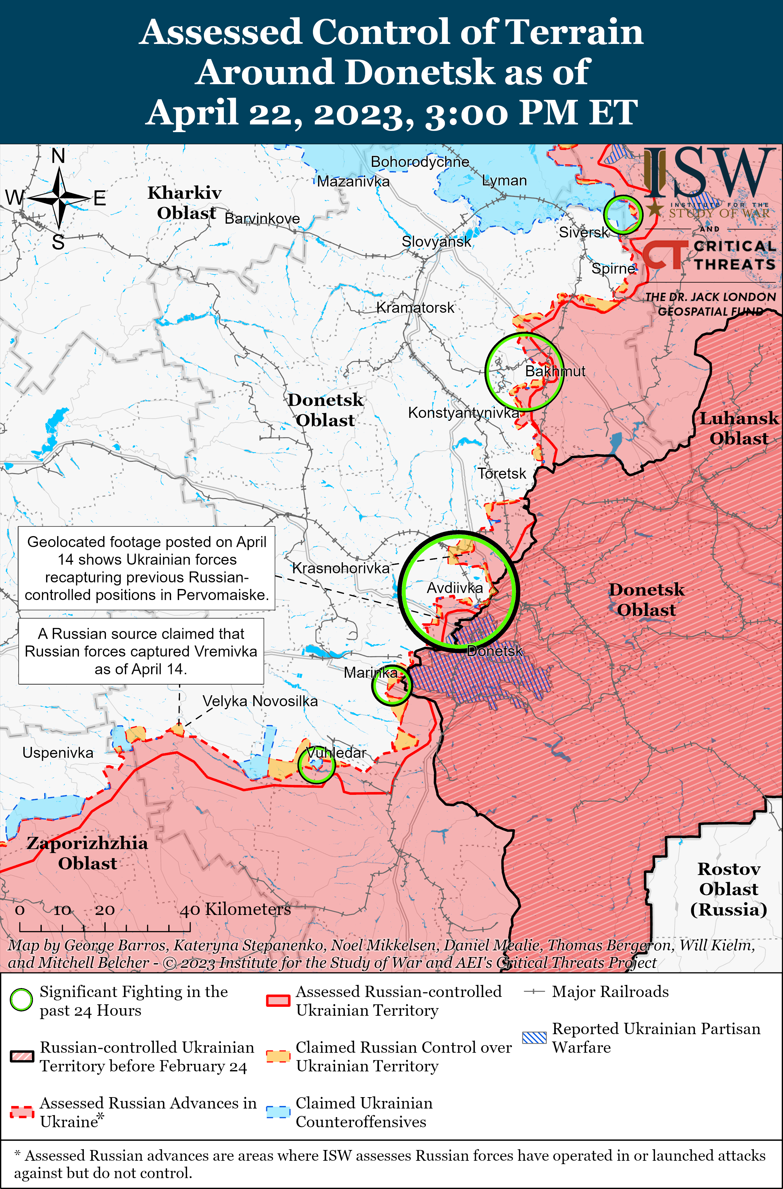 Россиянам не удается окружить Бахмут: карты боев ISW