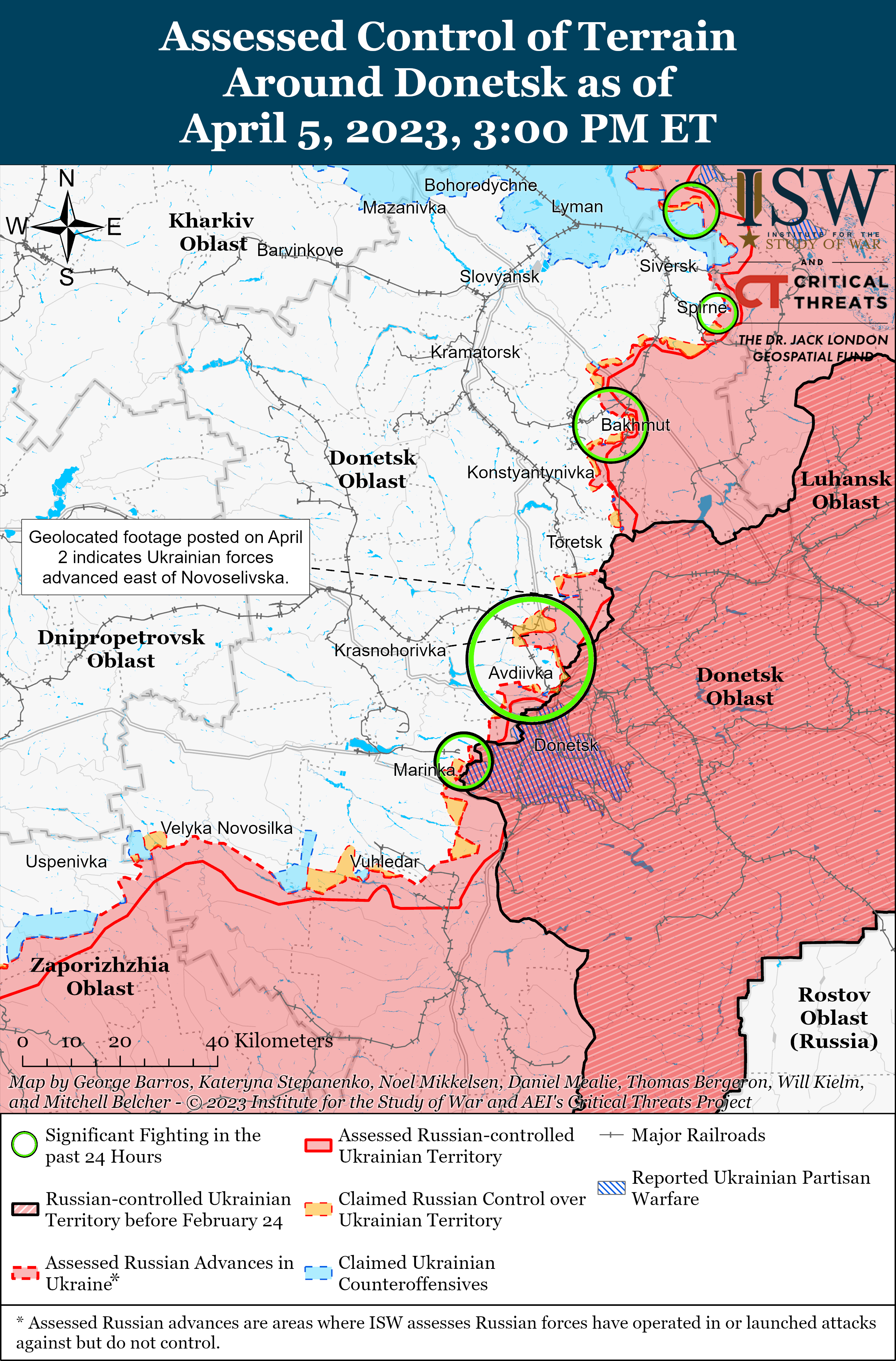Россияне под Бахмутом получили системы ТОС-1: карты боев от ISW