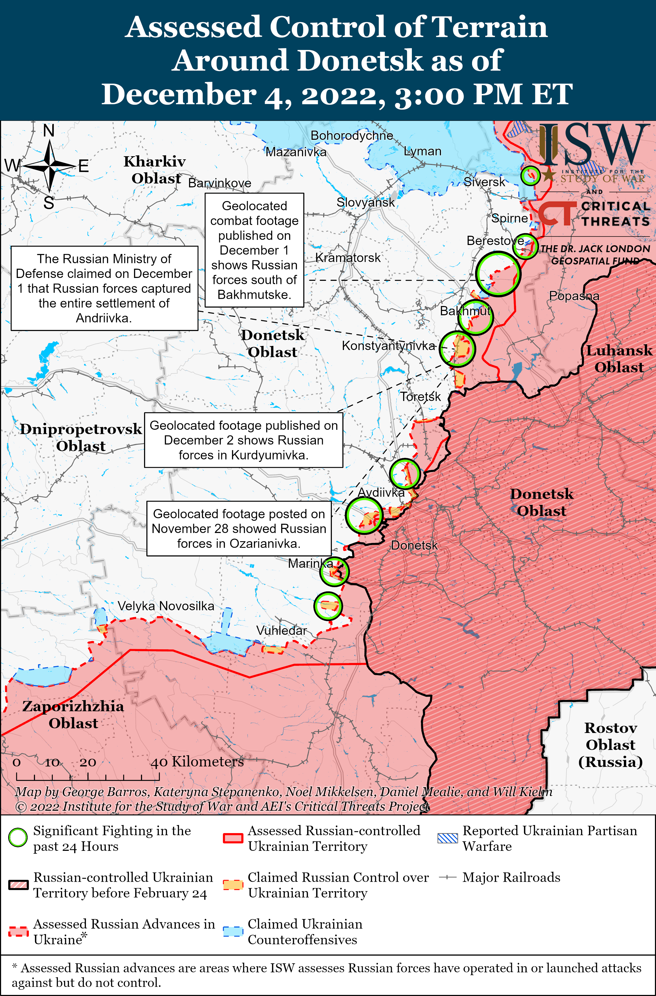 Росіяни зазнають великих втрат під Бахмутом: карти боїв