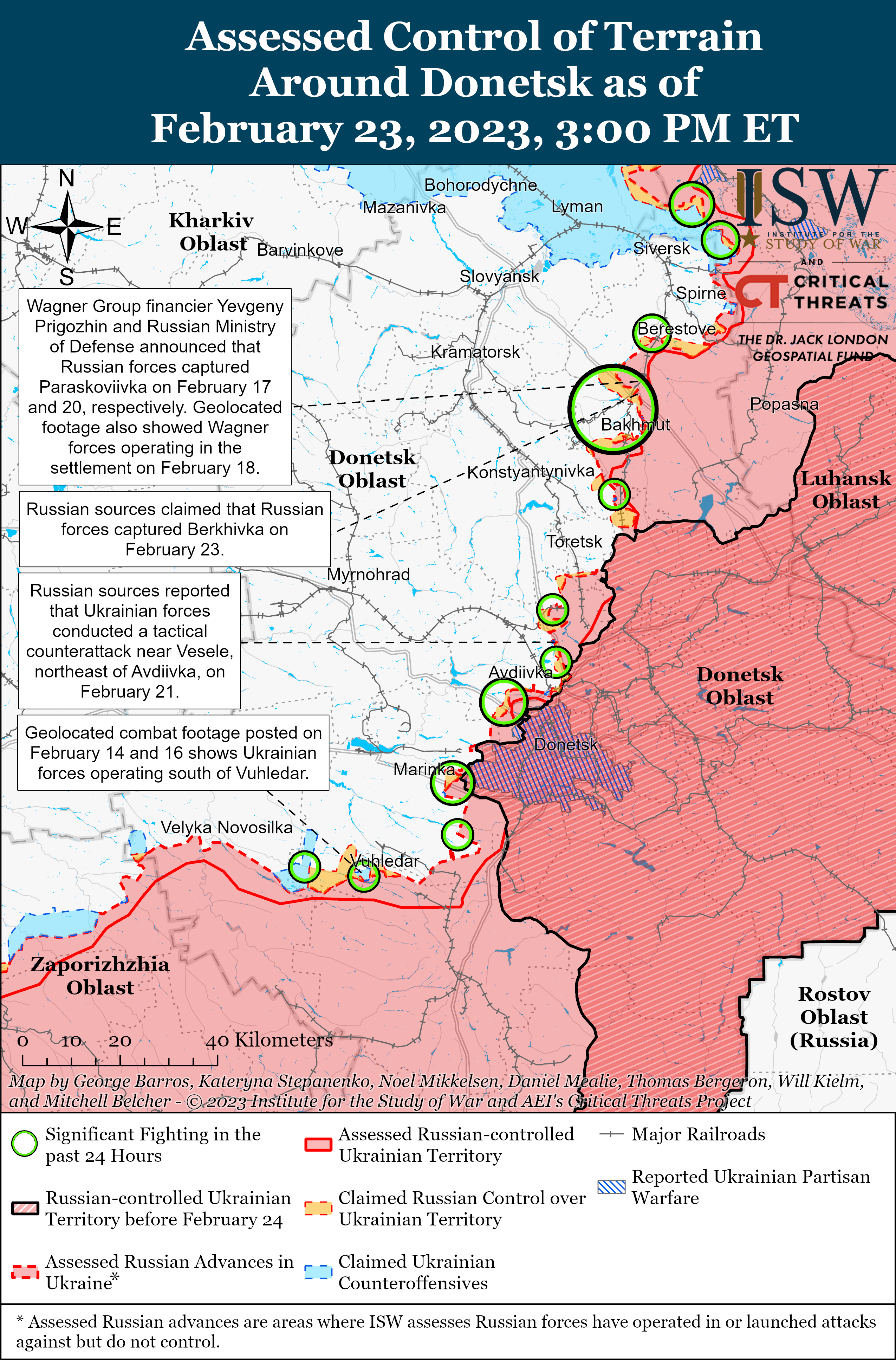 Військові РФ відмовляються штурмувати Вугледар через попередні невдачі: карти боїв від ISW