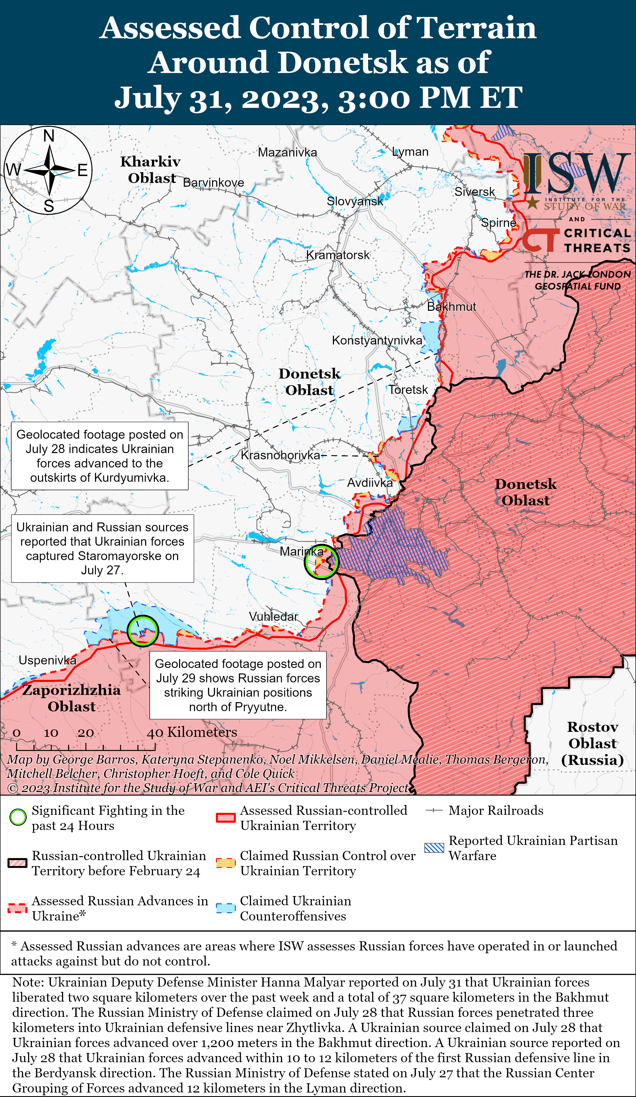 ЗСУ досягли успіхів під час контрнаступу на півдні: карти боїв ISW