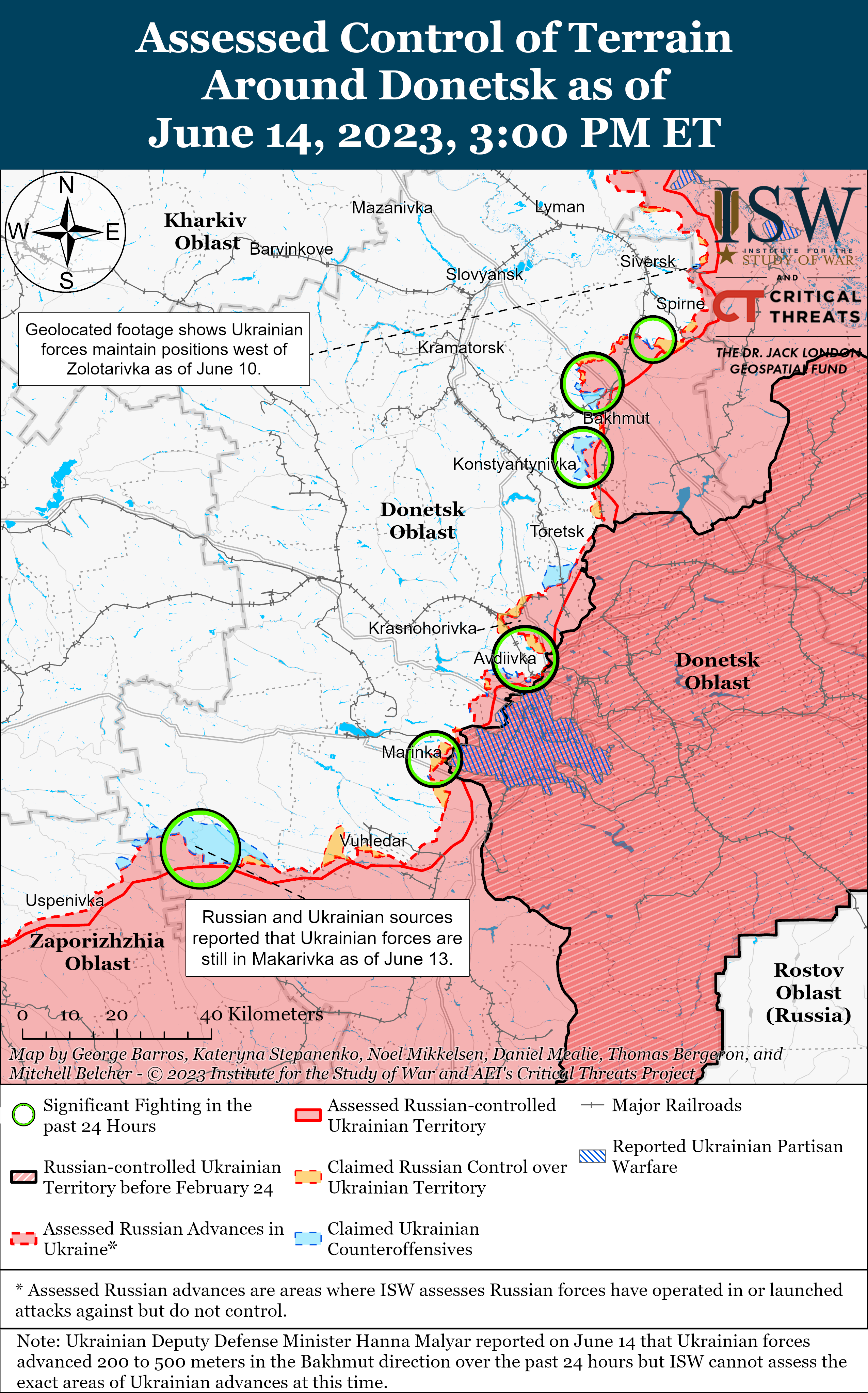 ЗСУ просуваються на кількох напрямках, РФ кидає в бій резерви: карти боїв ISW