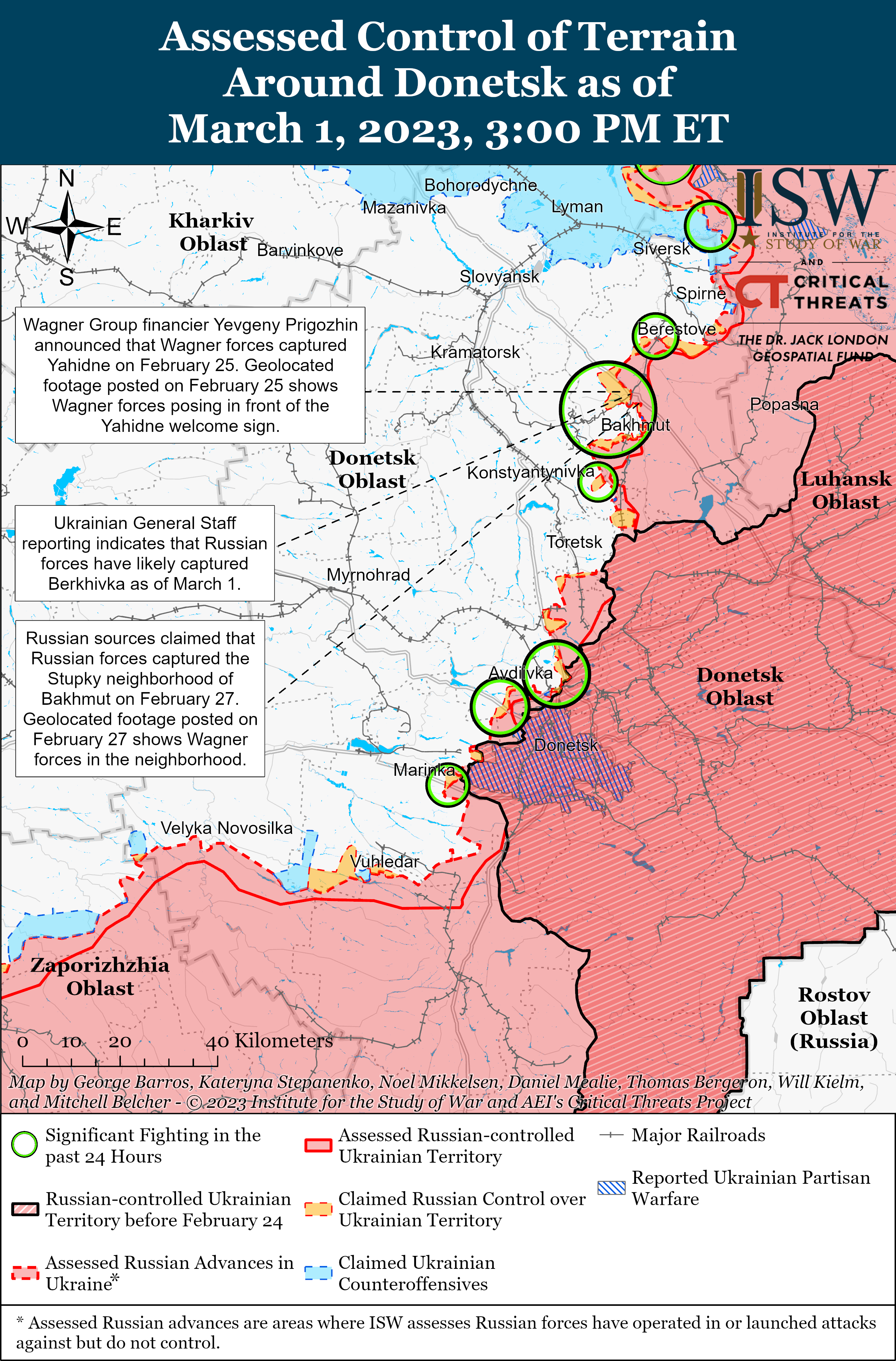 Войска РФ усиливают оборону на юге и отражают атаки ВСУ возле Кременной: карты боев ISW