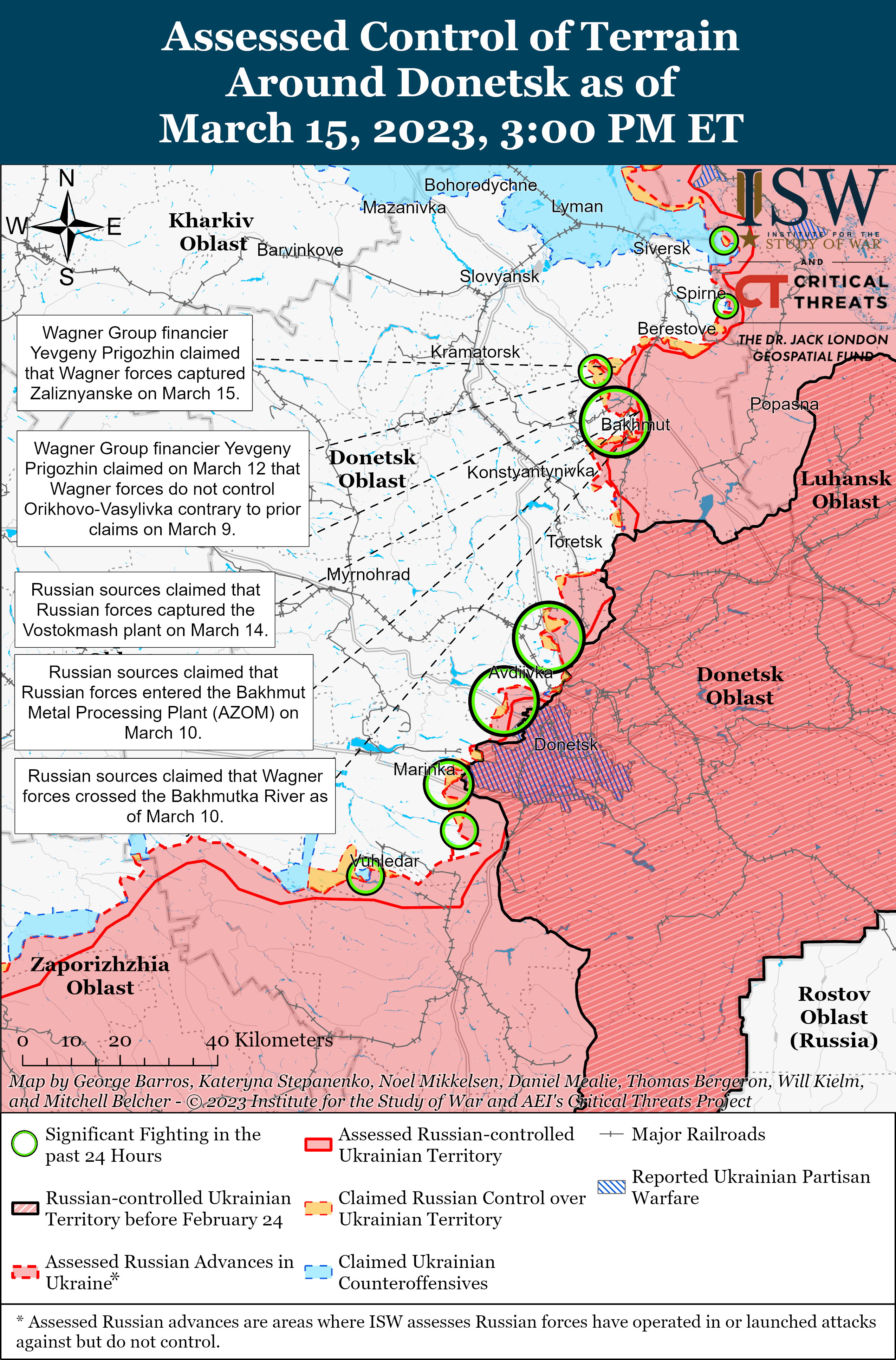 На штурмах Вугледару росіяни втрачають майже 90% особового складу: карти боїв від ISW