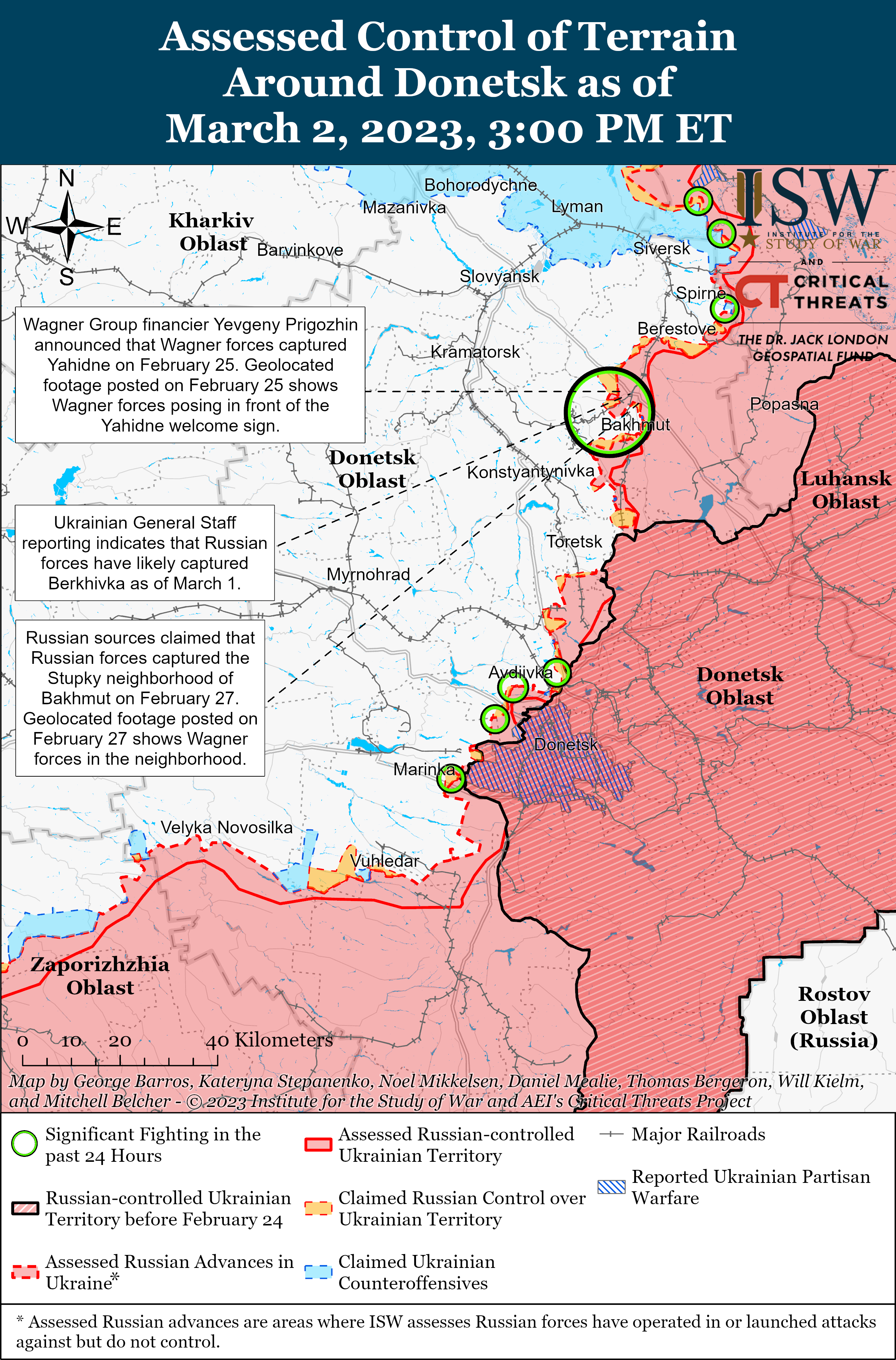 Войска РФ немного продвинулись у Кременной и безуспешно атакуют Угледар: карты боев ISW