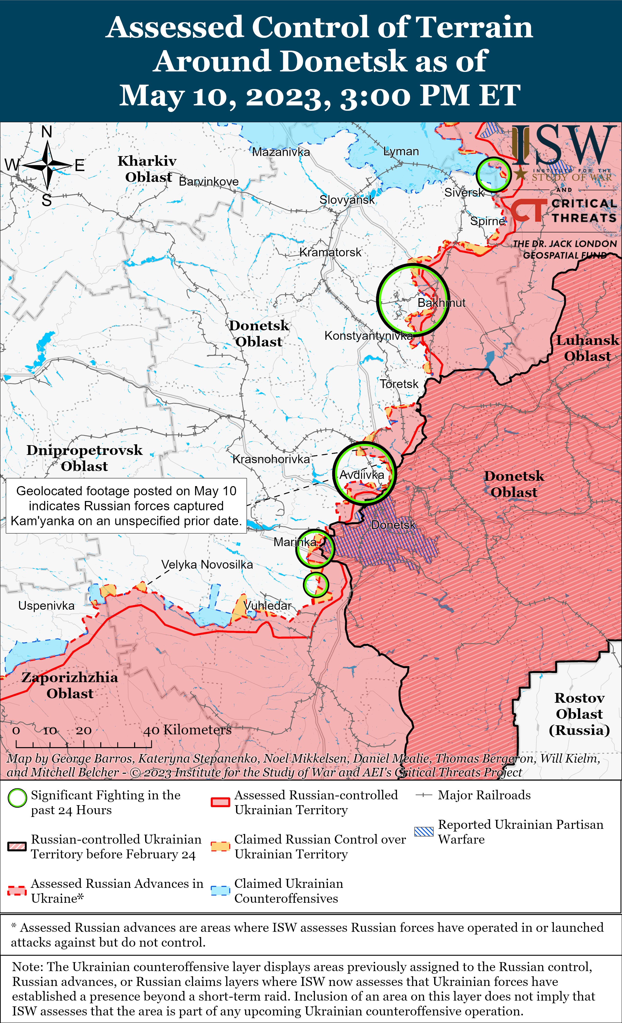 Россияне безуспешно наступали на Авдеевском направлении: карты боев ISW