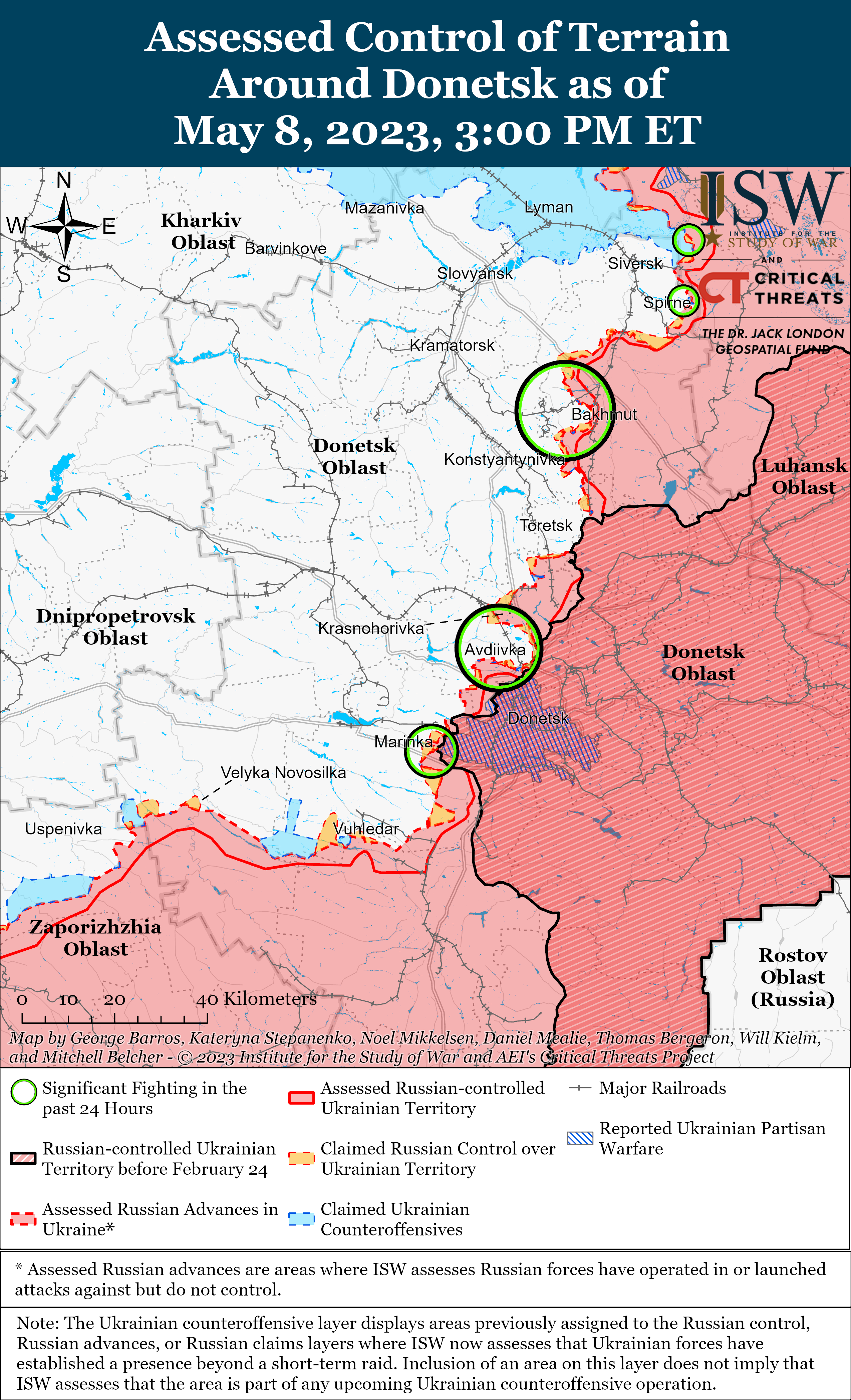 Російські війська посилюють штурм Бахмута: карти боїв ISW