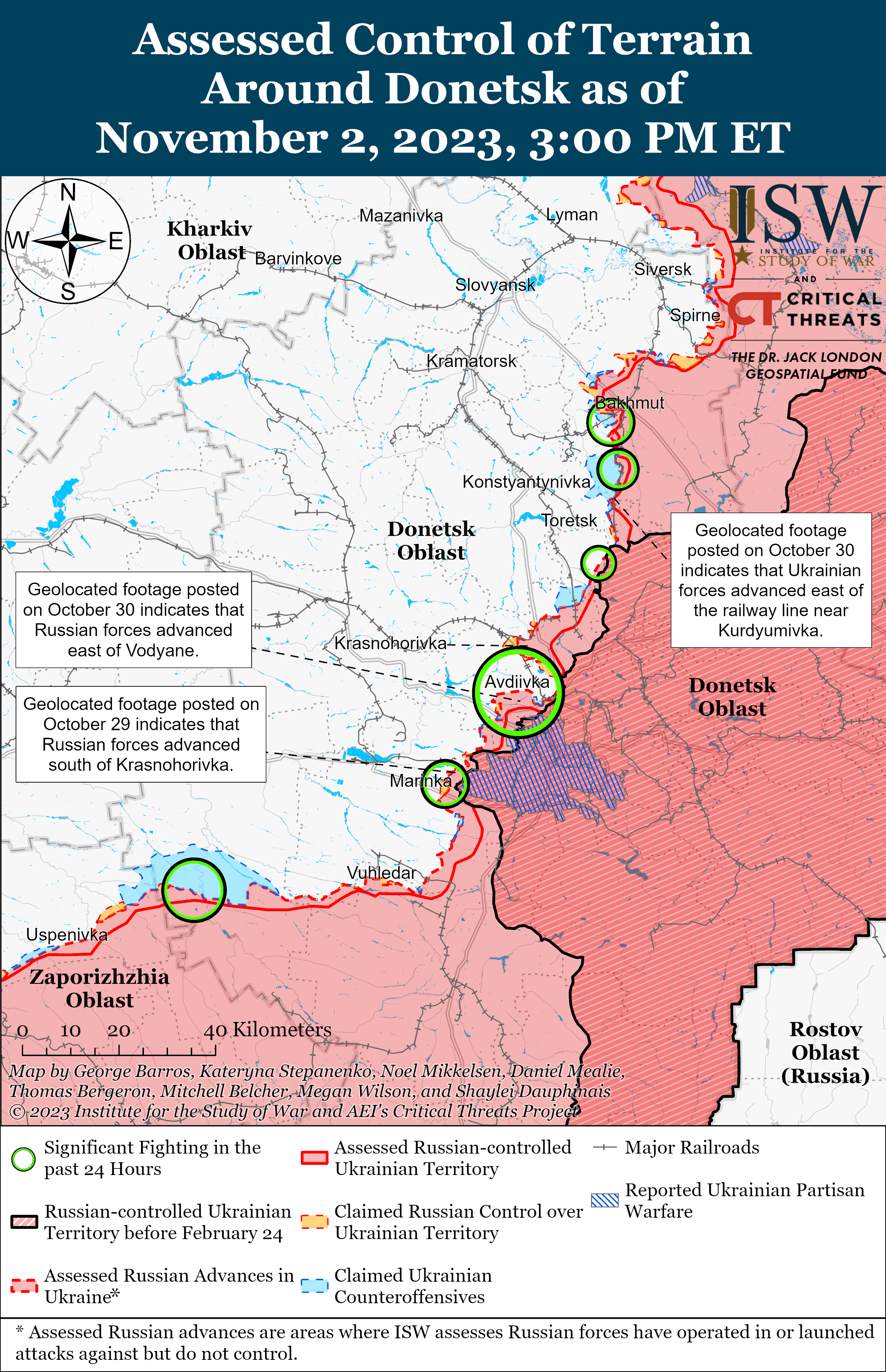 ВСУ продвинулись в районе Клещиевки и на левом берегу Херсонской области: карты боев ISW