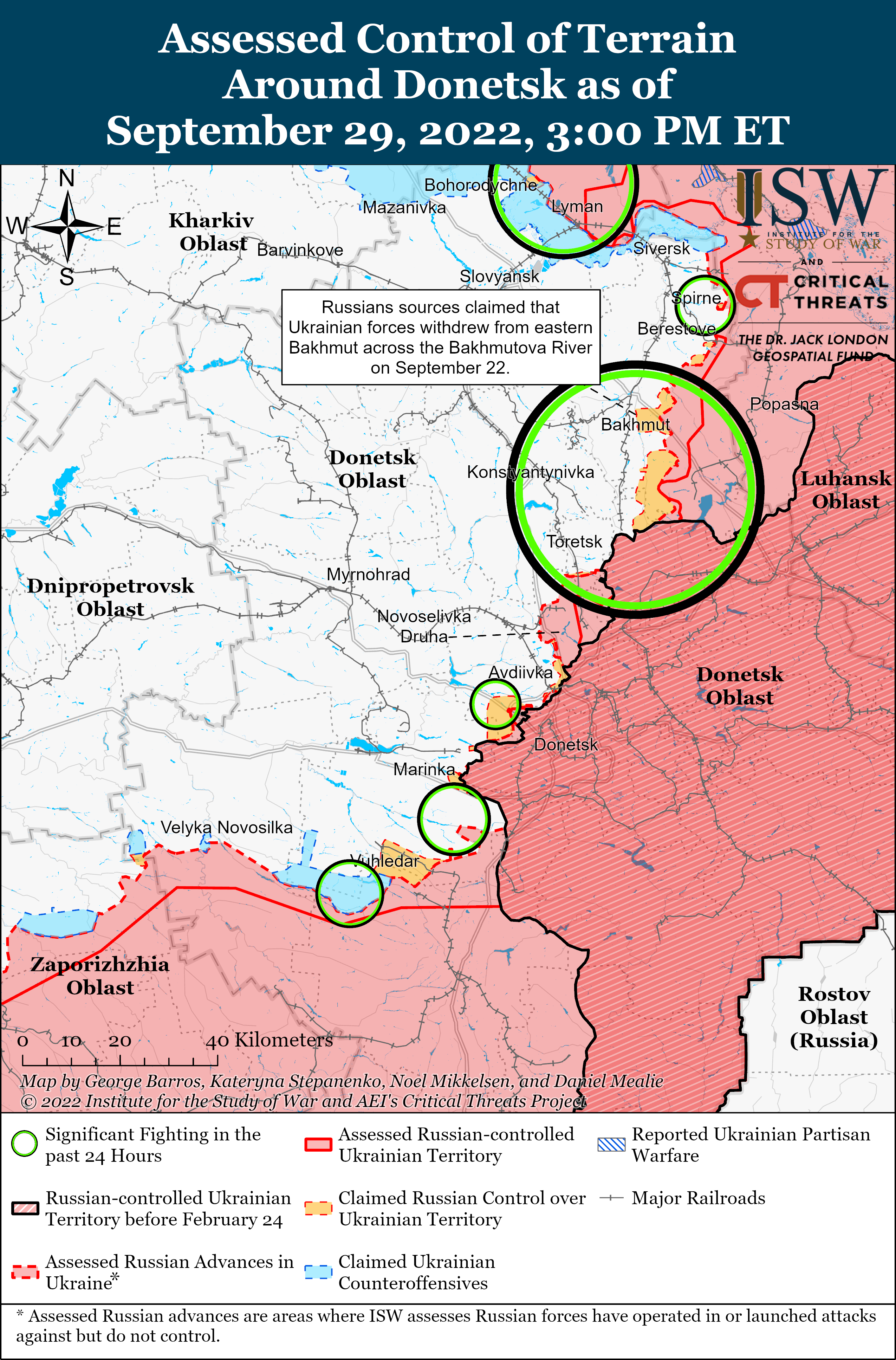 Котел для окупантів під Лиманом та стягування росіян на південь: карти боїв на ранок
