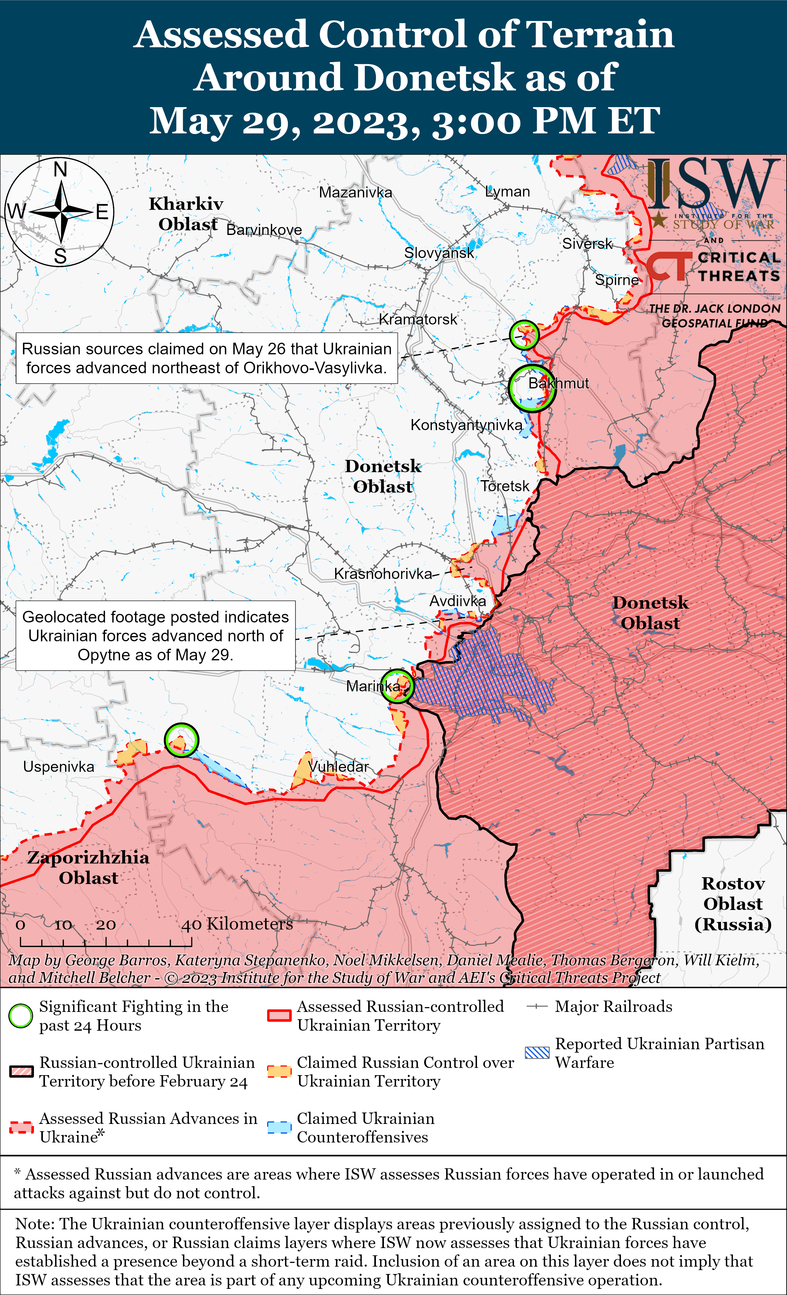 Украинские военные отбили 12 российских штурмов возле Марьинки: карты боев ISW​