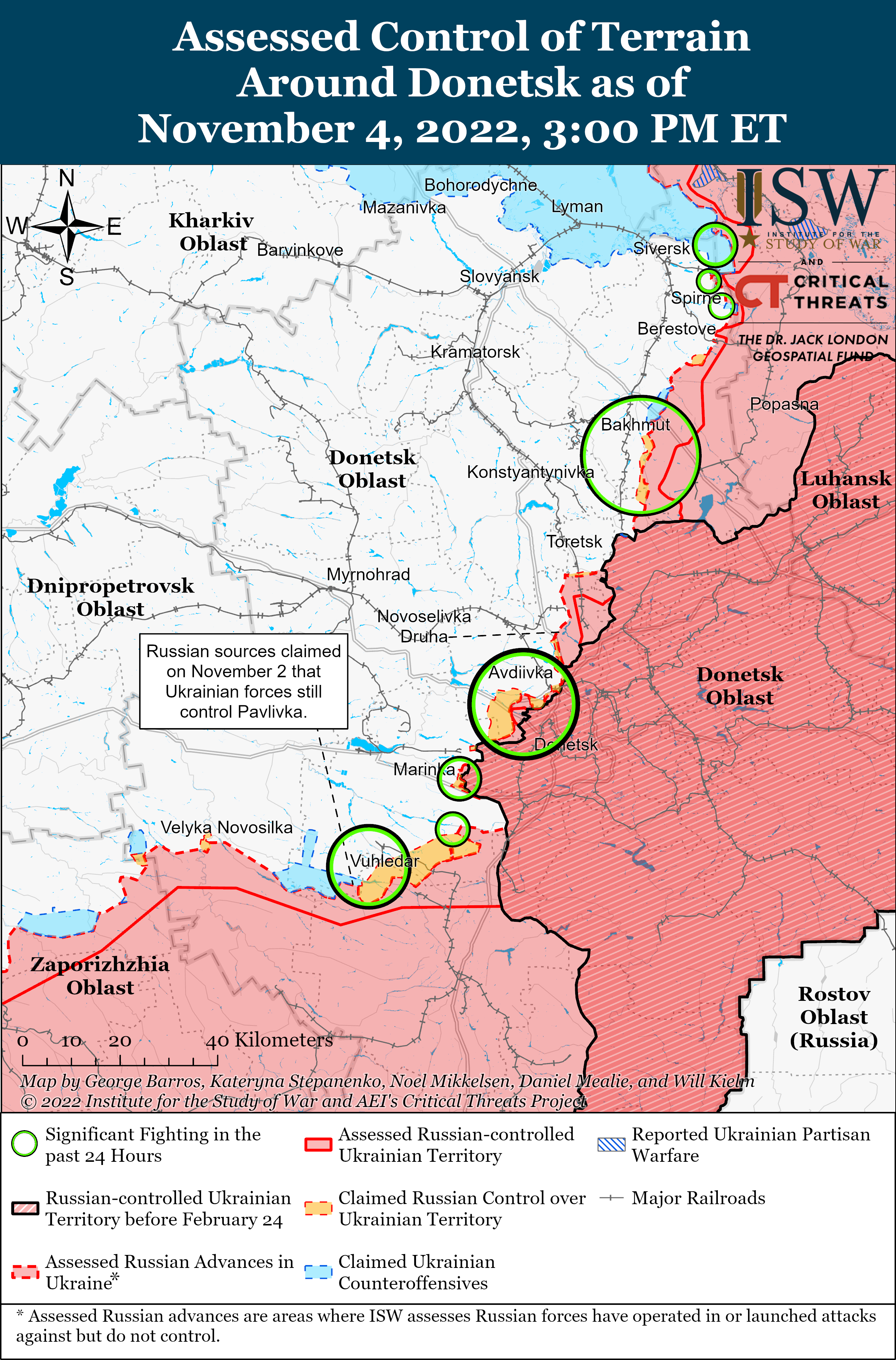 Тяжелые бои на Донбассе и попытки россиян продвинуться в районе Бахмута: карты боев 3