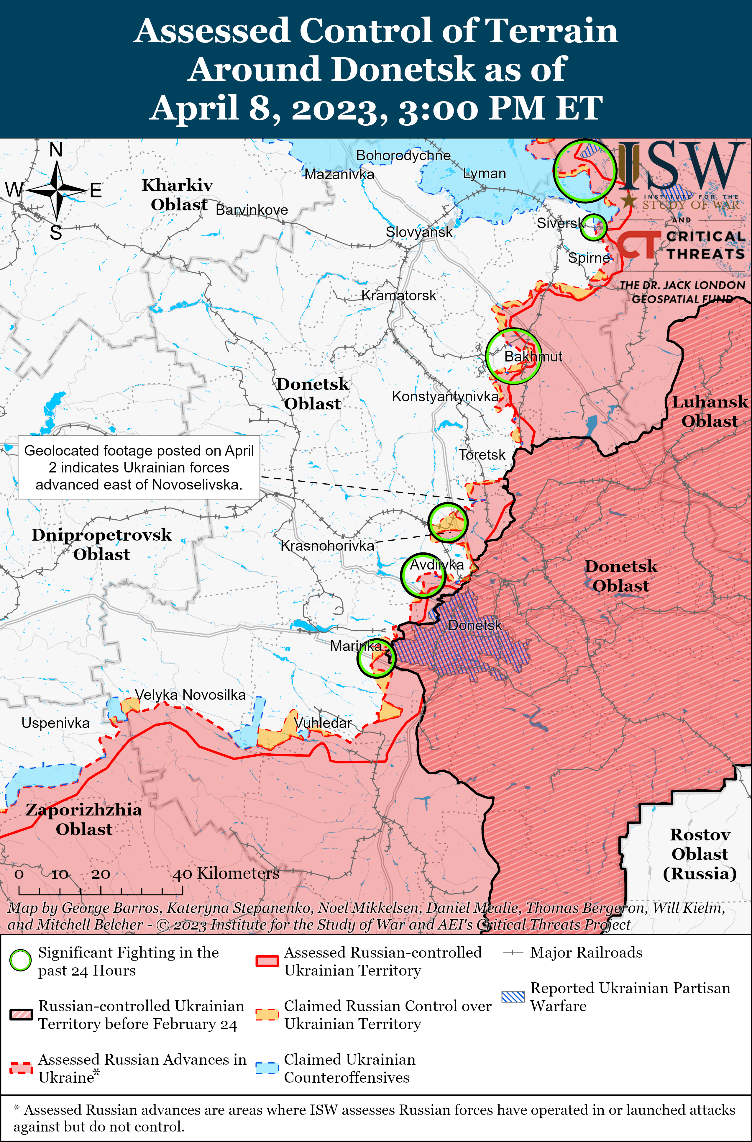 Російський наступ на Авдіївку припинився: карти боїв від ISW