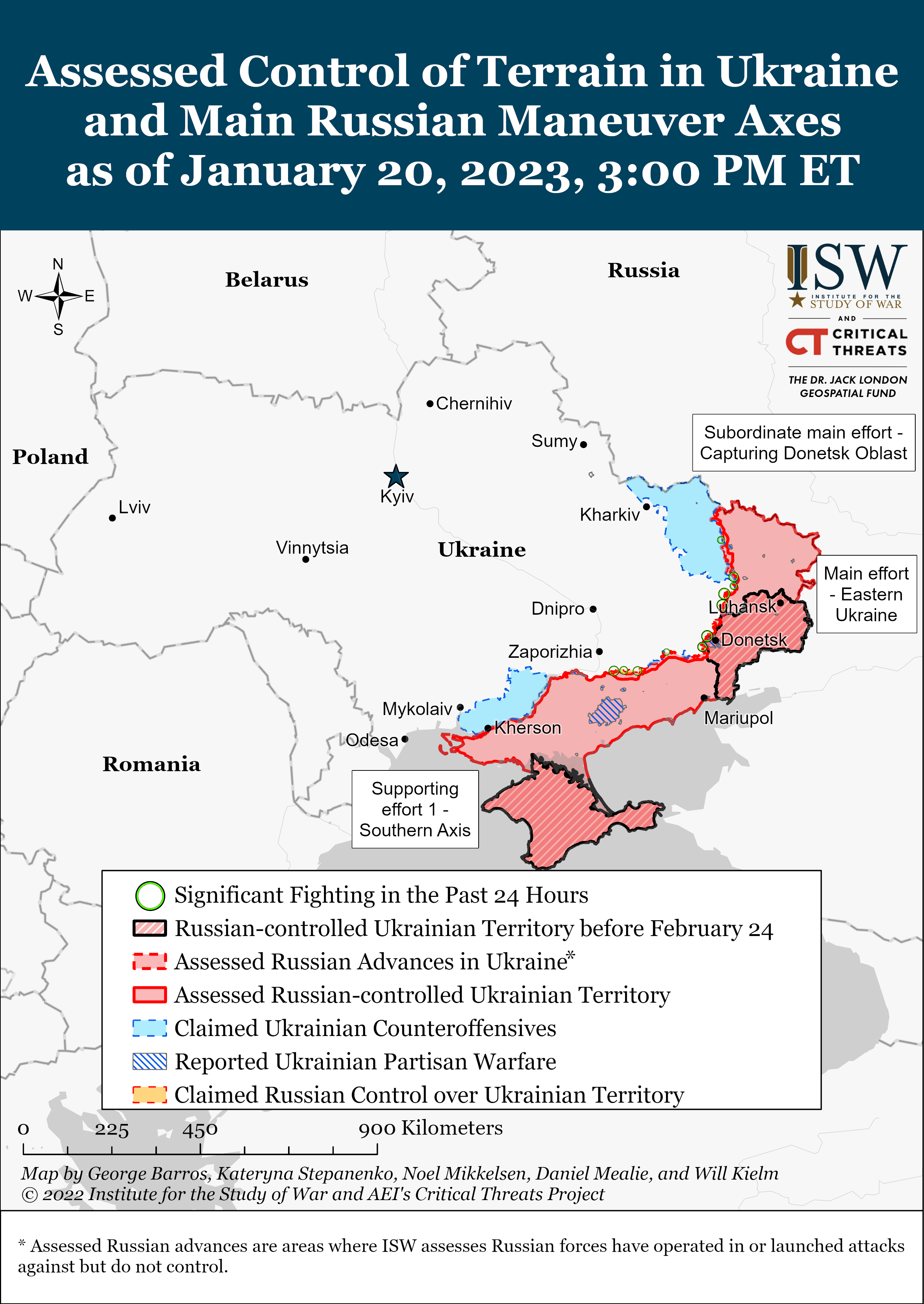 Війська РФ відступають біля Сватового і готуються до оборони на півдні: карти боїв