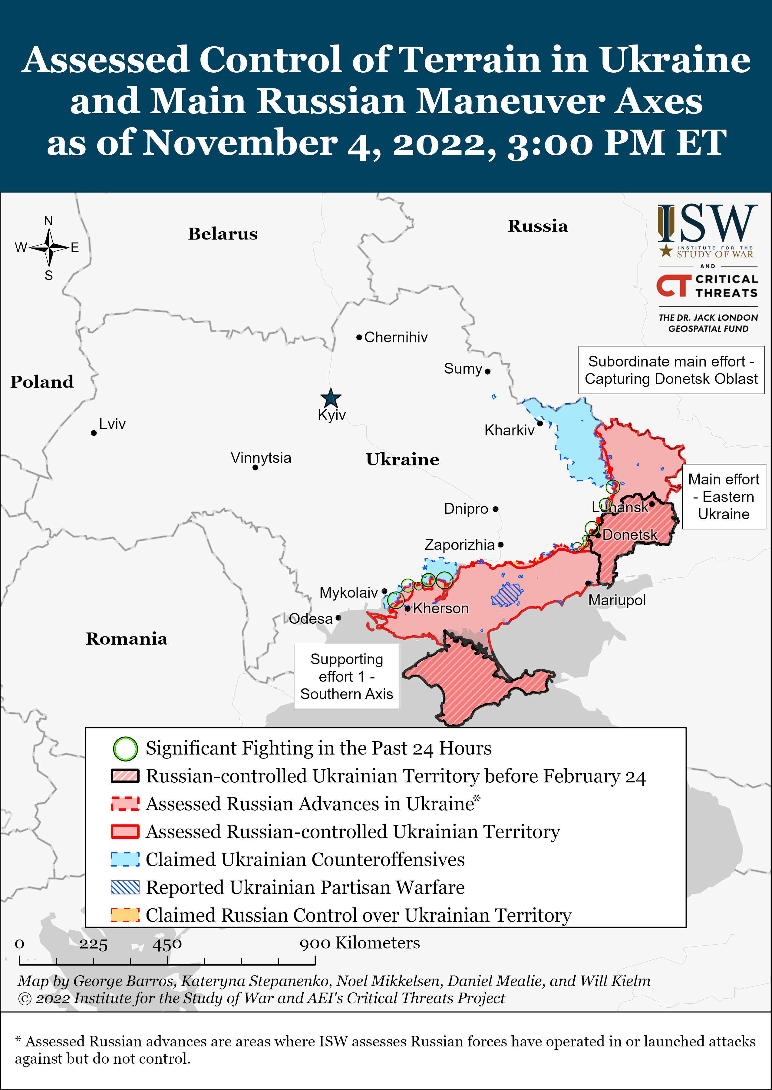 Про це повідомляє РБК-Україна з посиланням на дані Інституту вивчення війни (ISW).